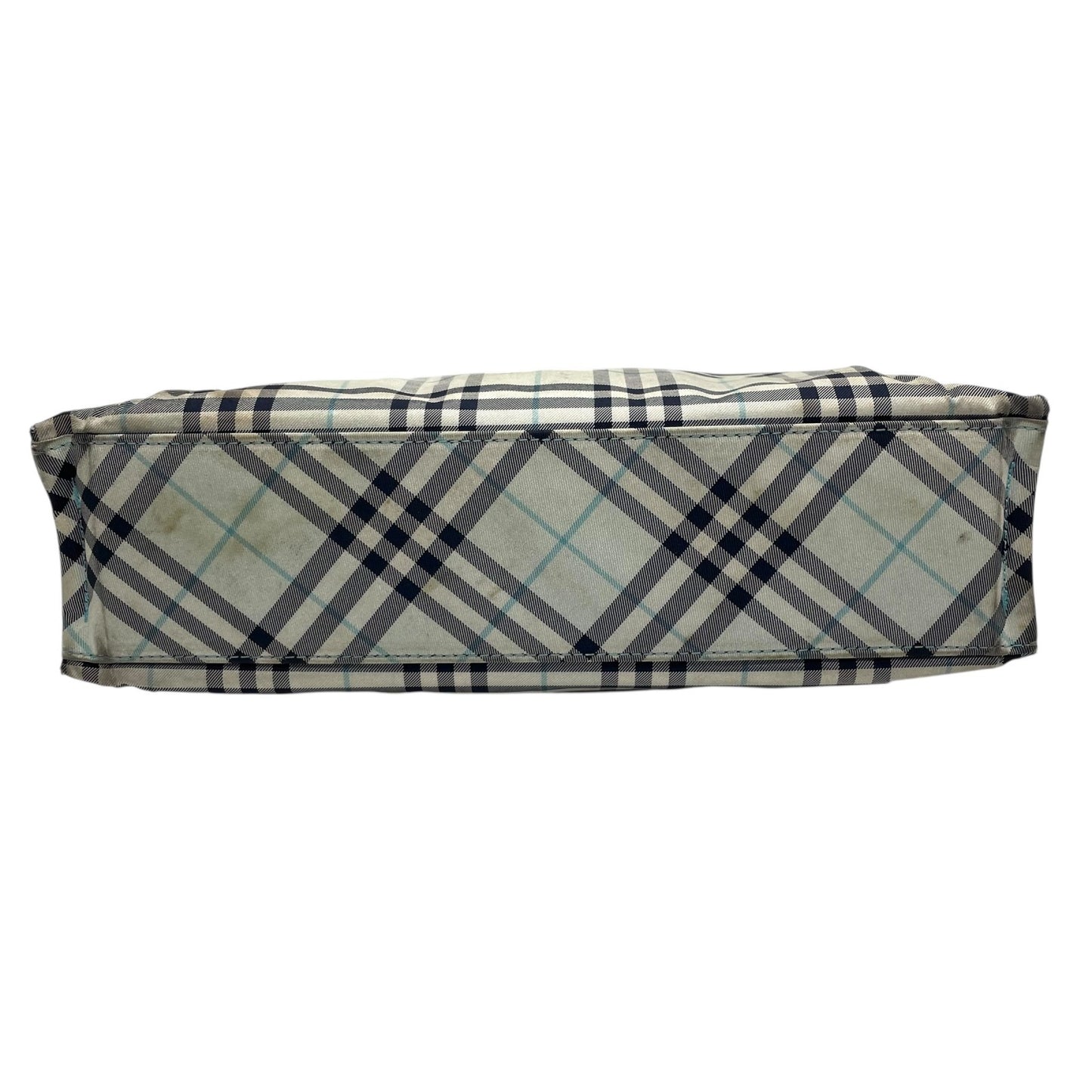 BURBERRY BLUE LABEL バーバリー ブルーレーベル ハンドバッグ ミニトート ノバチェック ライトブルー ネイビー ナイロンキャンバス ホースロゴ レディース U14