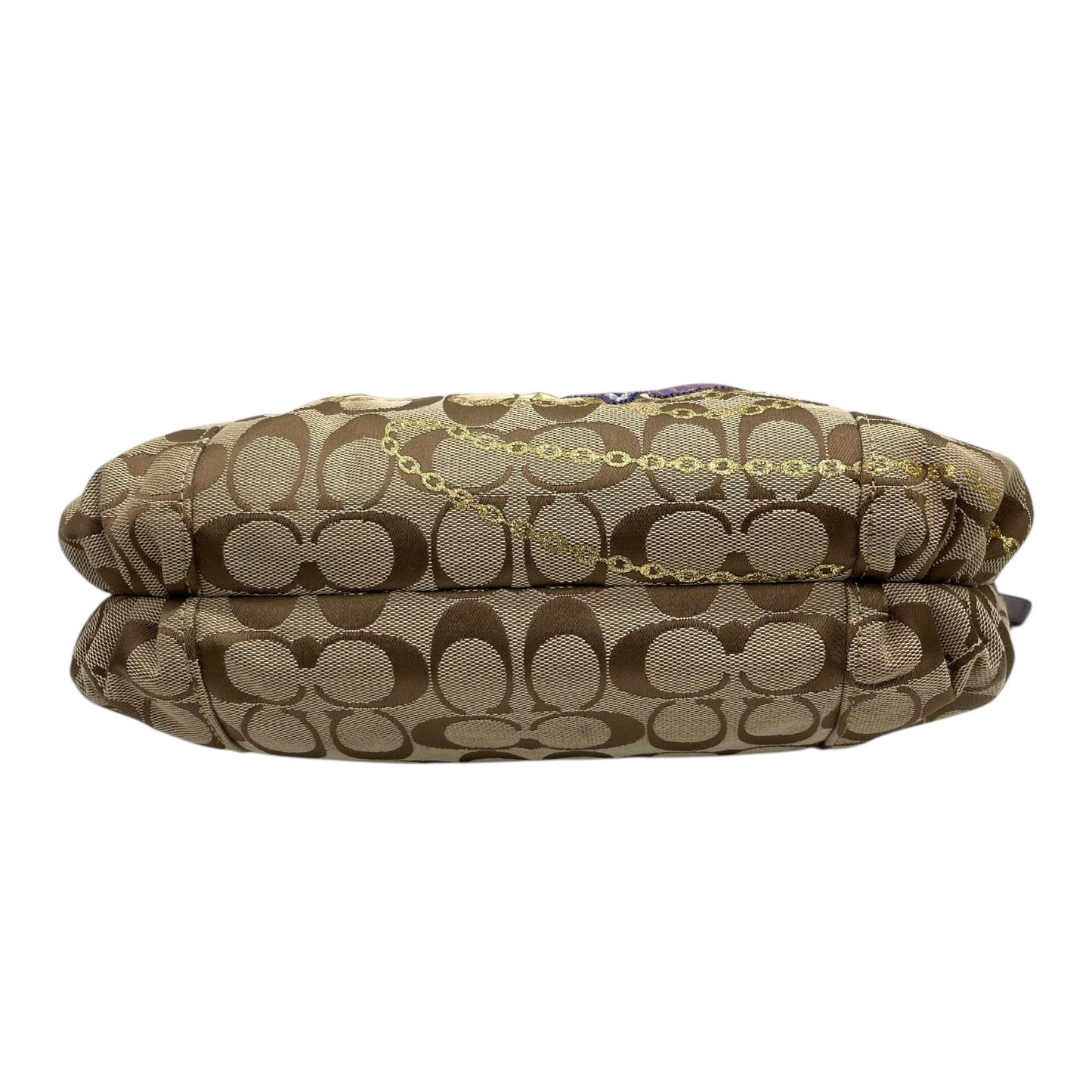 COACH コーチ 15880 ポピー Y2K 00s vintage 2way シグネチャー ハンドバッグ ショルダーバッグ スカーフチャーム 総柄 キャンバス s91