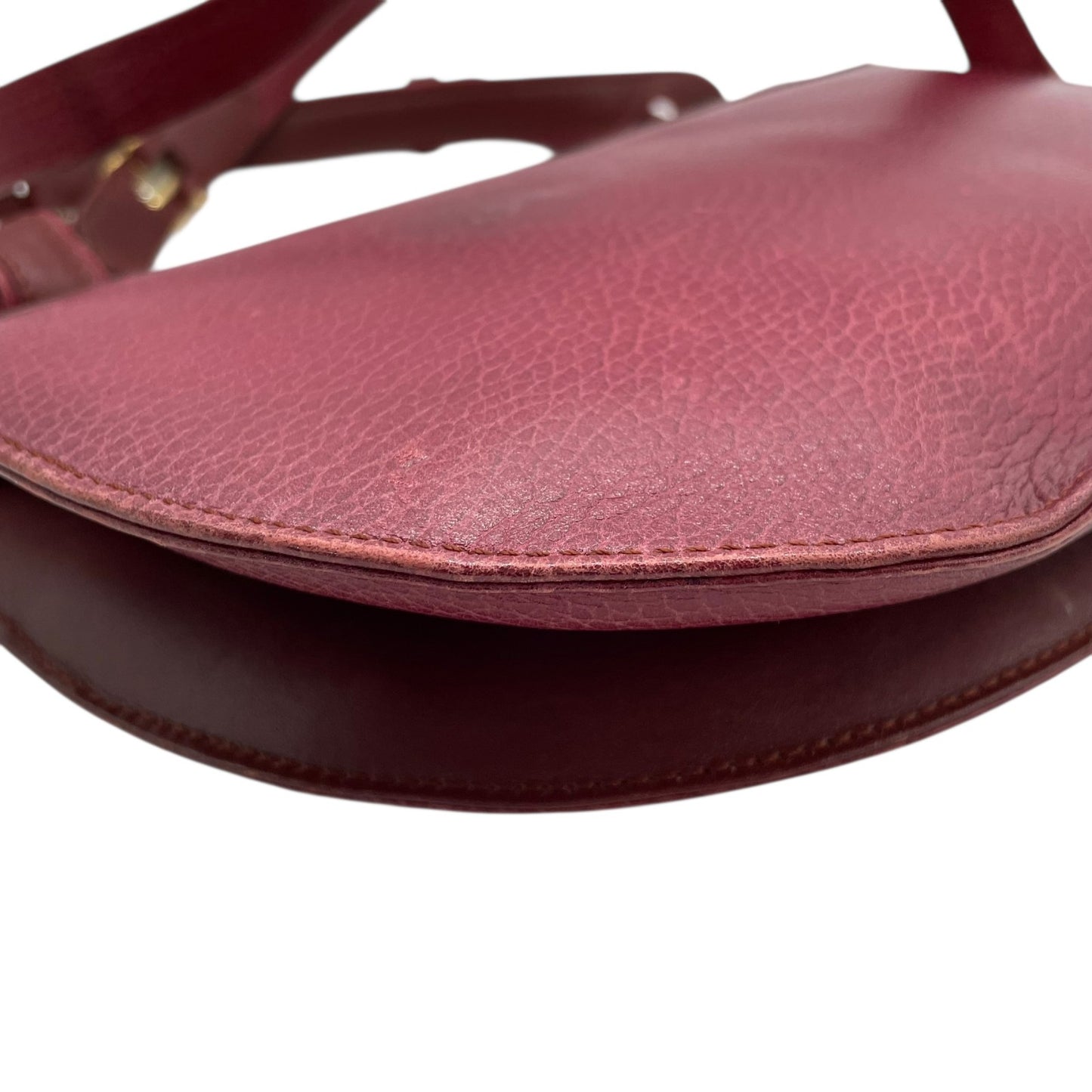 Cartier カルティエ マストライン ショルダーバッグ 赤 ボルドー ワインレッド レザー 本革 ゴールド金具 斜め掛け可 フラップ開閉 2Cモチーフ レディース C6