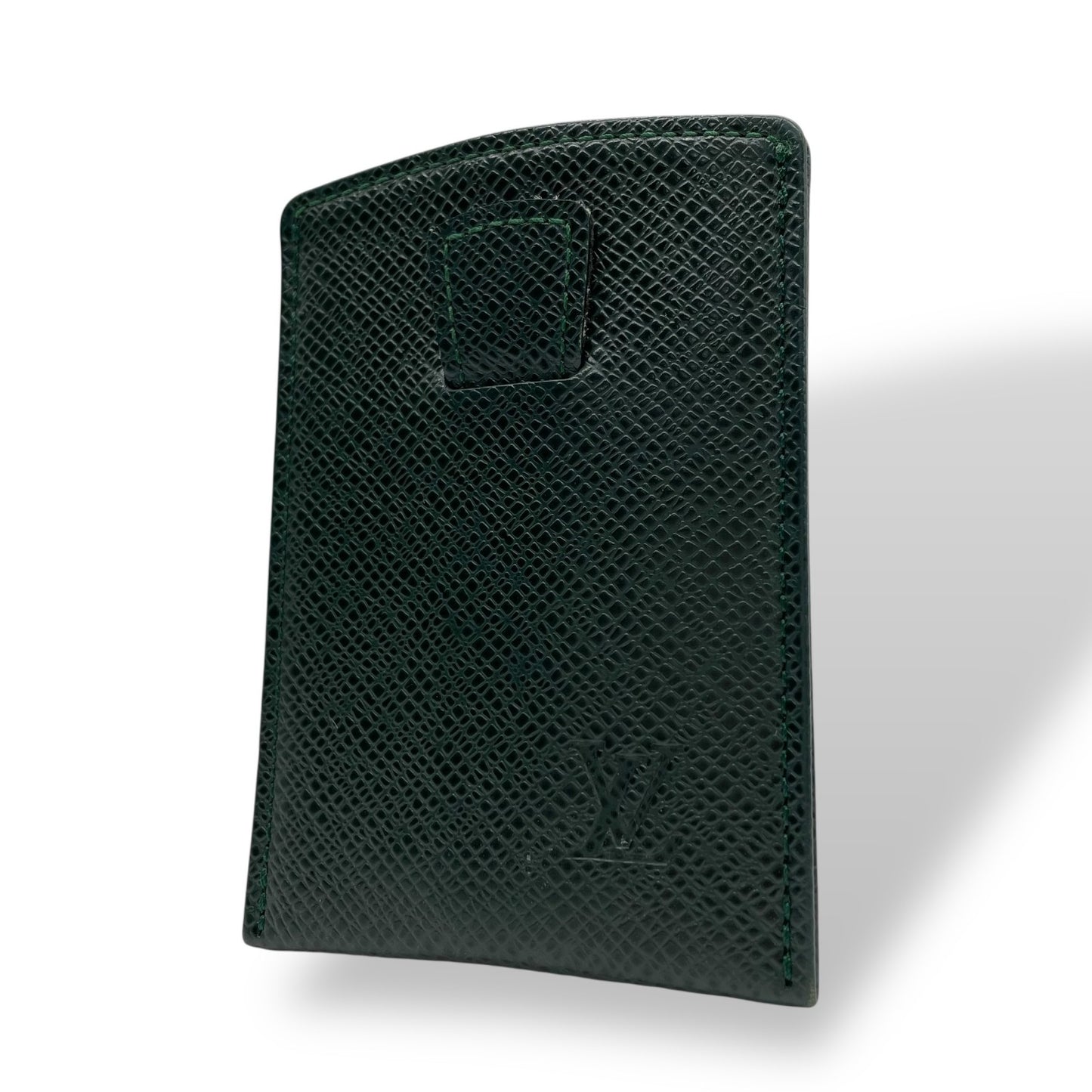 美品 LOUIS VUITTON ルイヴィトン タイガ エテュイ カルト デヴィジット トワレット カードケース M30544 緑 グリーン レザー 定期ケース メンズ ビジネス W3