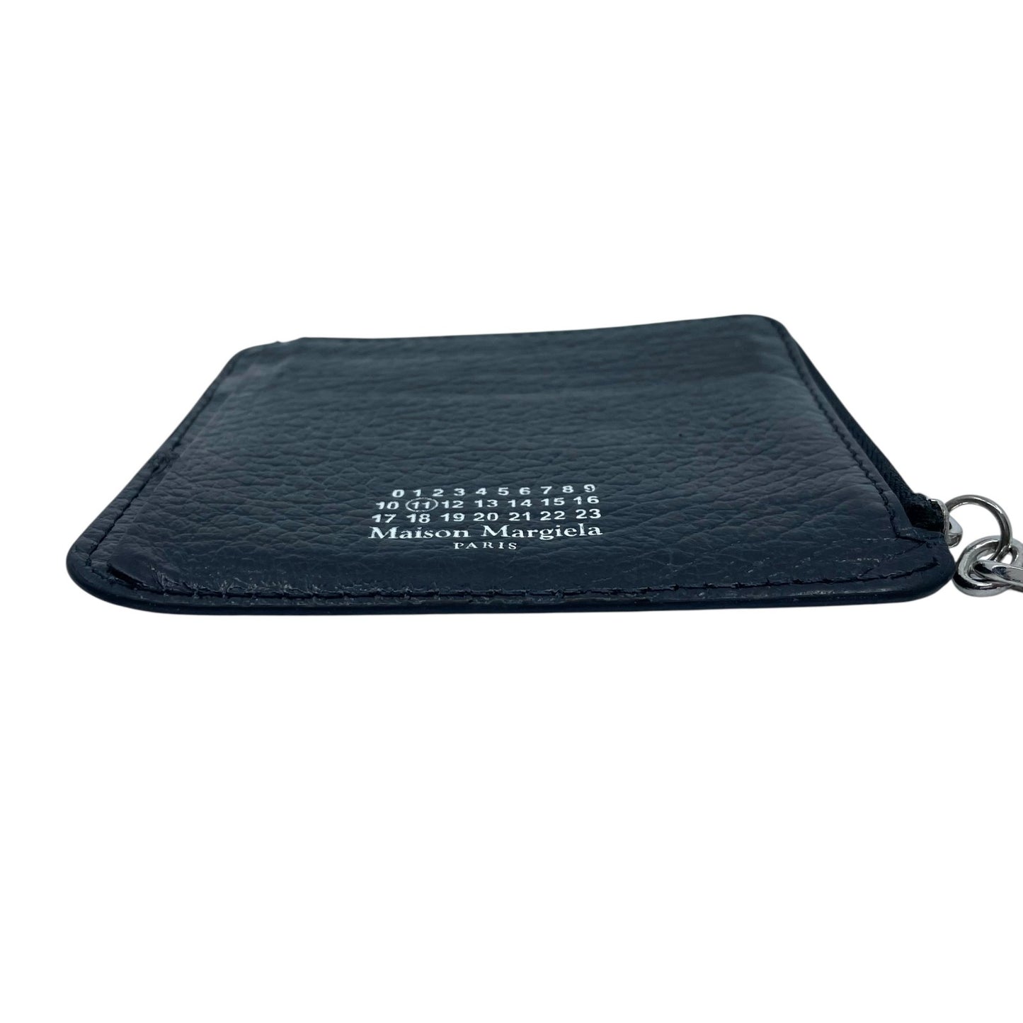 Maison Margiela メゾンマルジェラ カードケース コインケース 黒 ブラック 4ステッチ レザー ギャランティカード付き W5