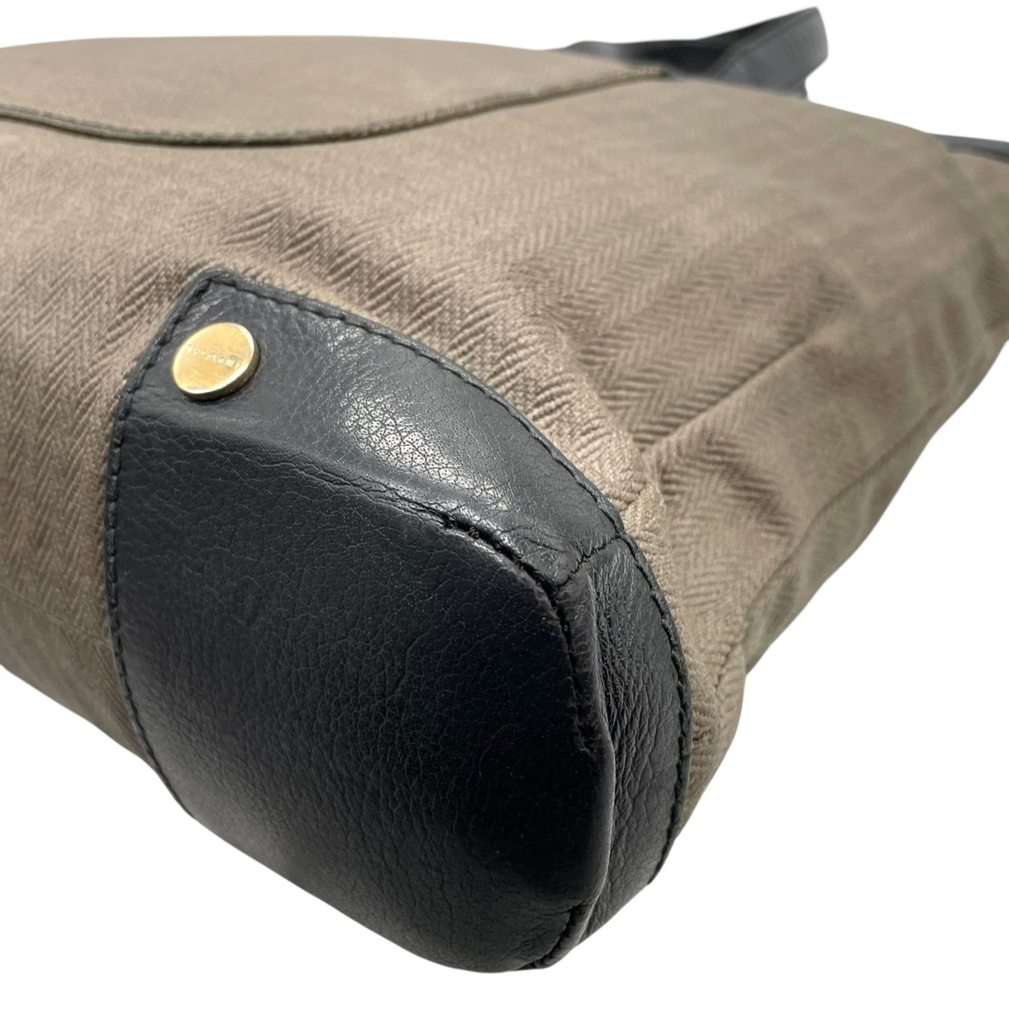 BVLGARI ブルガリ コレツィオーネ トートバッグ ワンショルダー ロゴ PVC レザー グレー 黒 ブラック ゴールド金具 肩掛け可 メンズ レディース U15