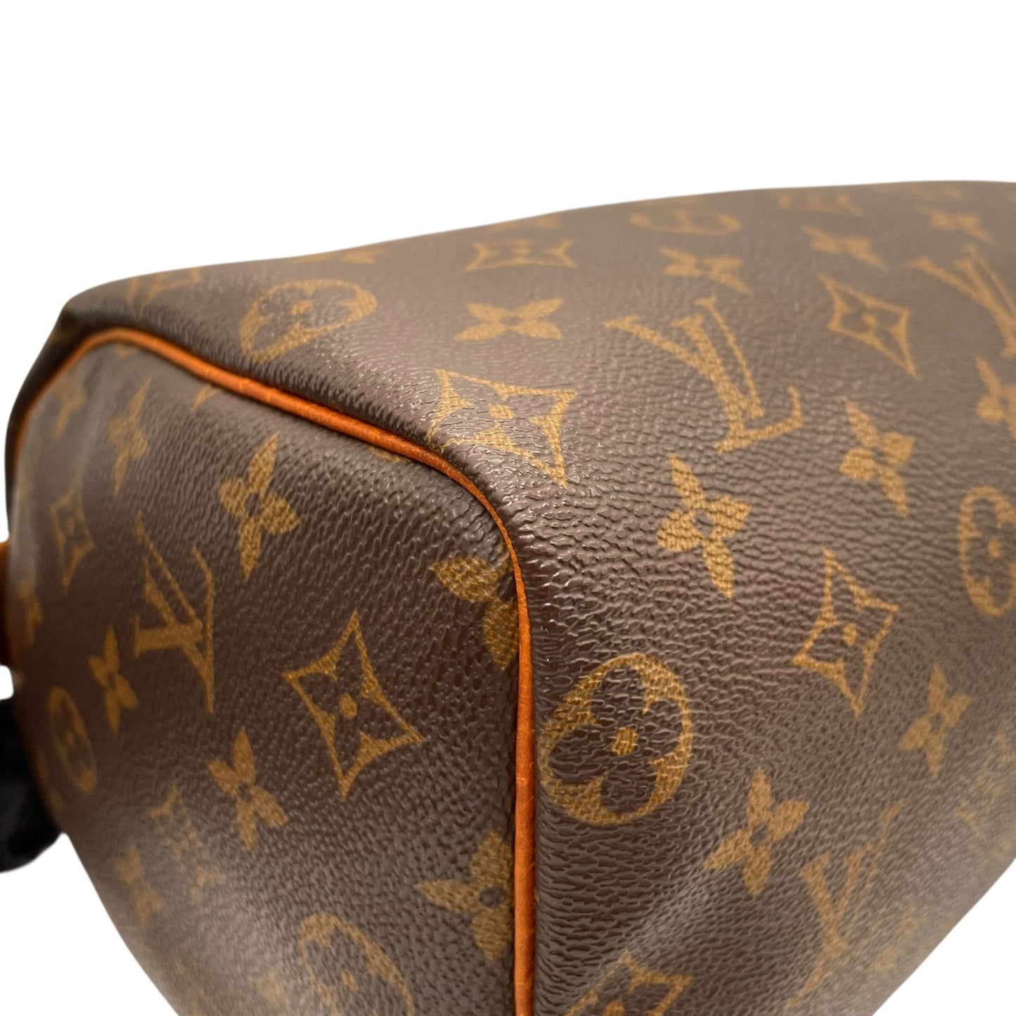 Authentic Louis Vuitton Speedy 25 Monogram Mini Boston Bag Brown Leather M41109