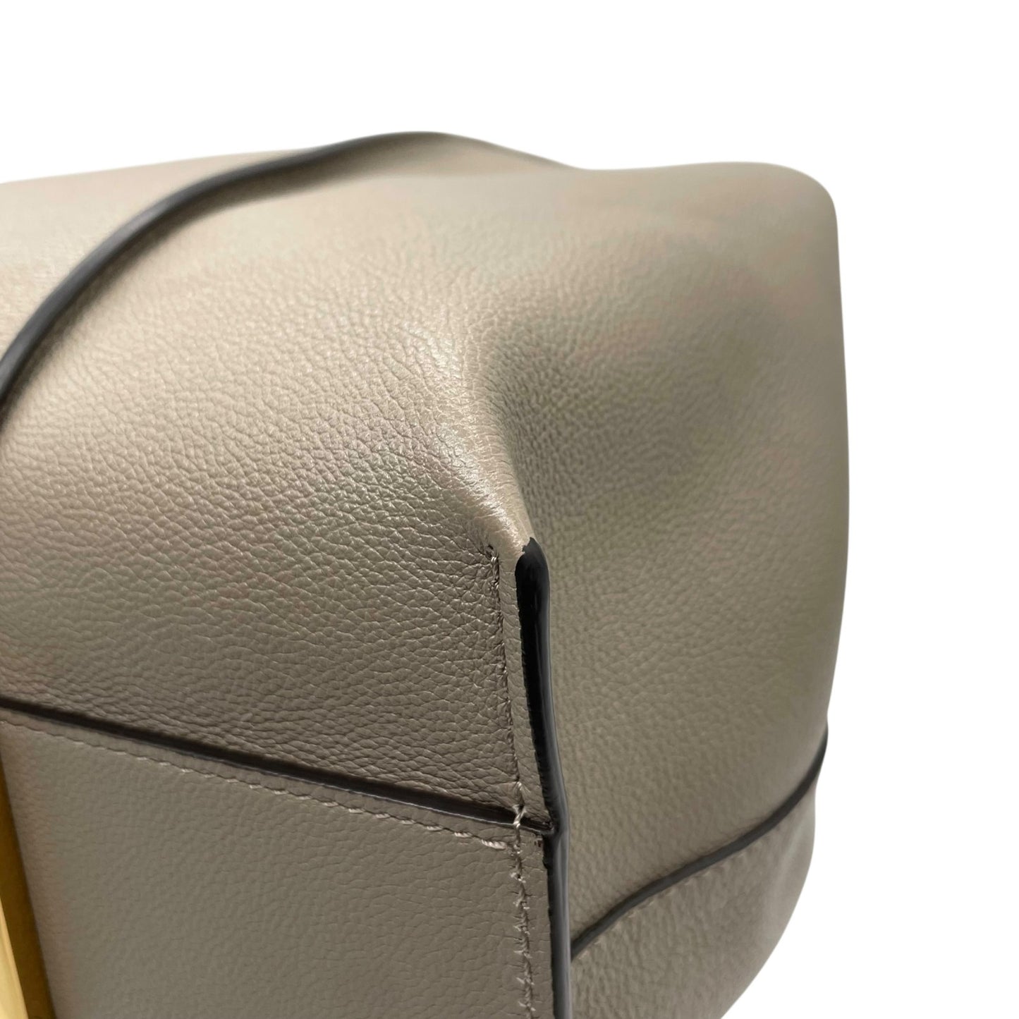 極美品 TOD'S トッズ T タイムレス レザー トートバッグ グレージュ ゴールド金具 ポーチ付き 大容量 肩掛け可 レディース 正規品 D