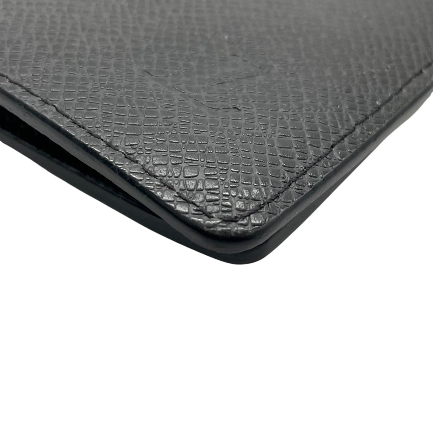 美品 LOUIS VUITTON ルイヴィトン タイガ ポルトフォイユ・ロン 二つ折り 長財布 M33402 レザー 黒 ブラック メンズ W5