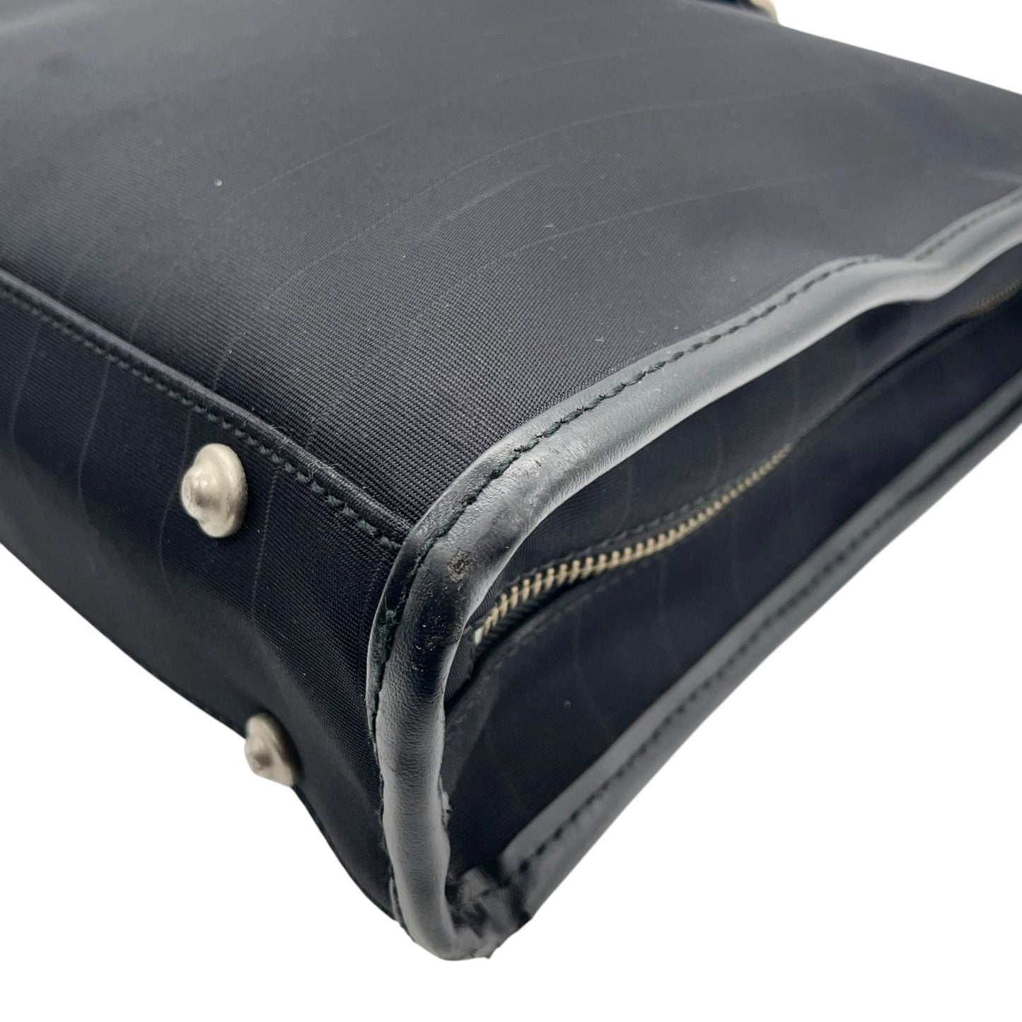 ポールスミス Paul Smith ビジネスバッグ ブリーフケース ナイロン×レザー 黒 ブラック マルチストライプ メンズ S14