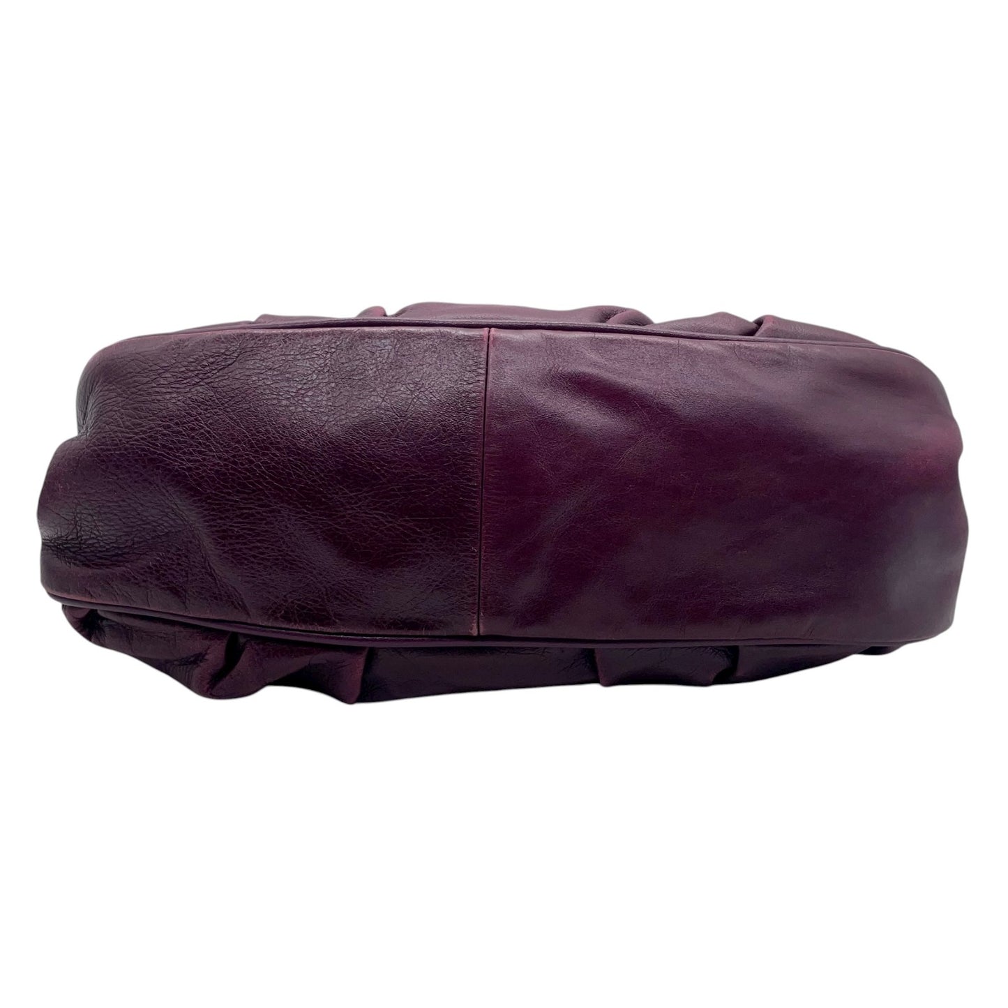 ロンシャン LONGCHAMP ハンドバッグ ベルトデザイン フラップ パープル レザー 本革 シルバー金具 ユニセックス レディース Y2K 00s ヴィンテージ s94 vintage