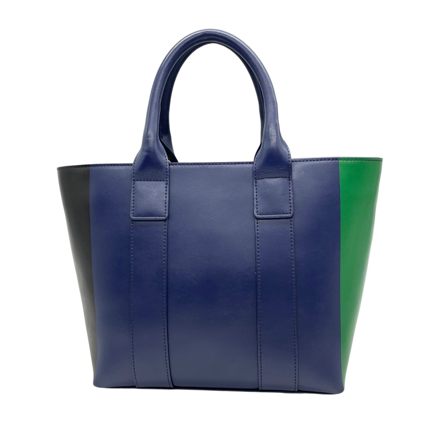 美品 ポールスミス Paul Smith レザー トートバッグ ショルダー 2WAY 紺 ブルー ネイビー 緑 グリーン バイカラー ビジネスバッグ C13