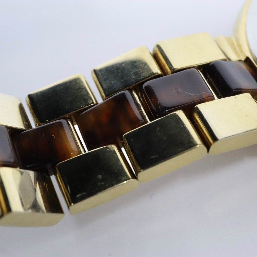 美品 電池交換済 クリーニング済 マイケルコース MICHAEL KORS 腕時計 MK-6471 レディースウォッチ クォーツ ゴールド べっ甲柄 ステンレススチール アナログ マルチファンクション エレガント クラシック ドレスウォッチ 稼働品 G3
