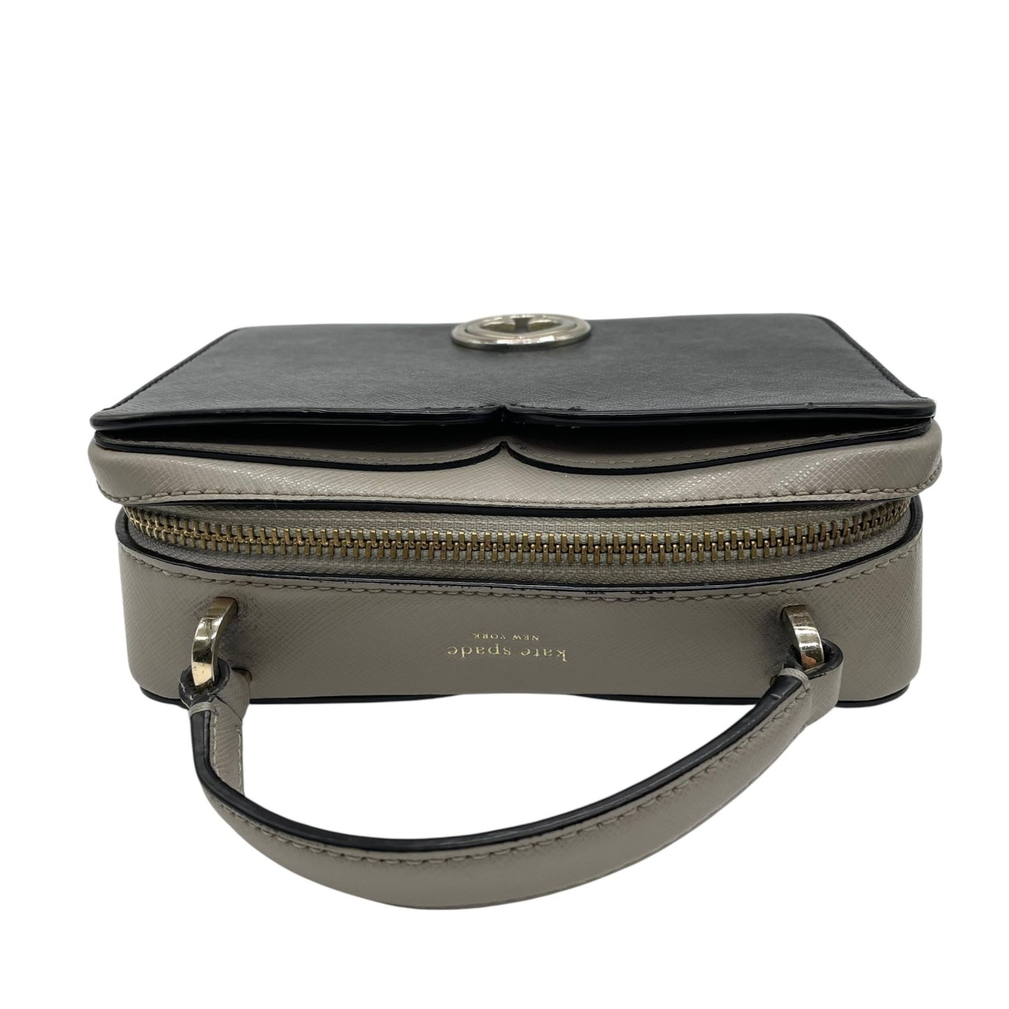 ケイトスペード kate spade ニコラ 2WAY ハンドバッグ ショルダーバッグ ミニバッグ 黒 ブラック グレー レザー シルバー金具 クロスボディ 斜め掛け可 カメラバッグ レディース S30