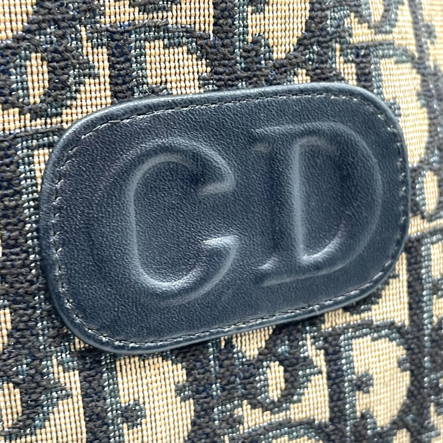 Christian Dior ディオール トロッター ミニボストン ボストンバッグ 紺 ネイビー ベージュ キャンバス レザー ゴールド金具 CDロゴ 手提げ ヴィンテージ レディース D3