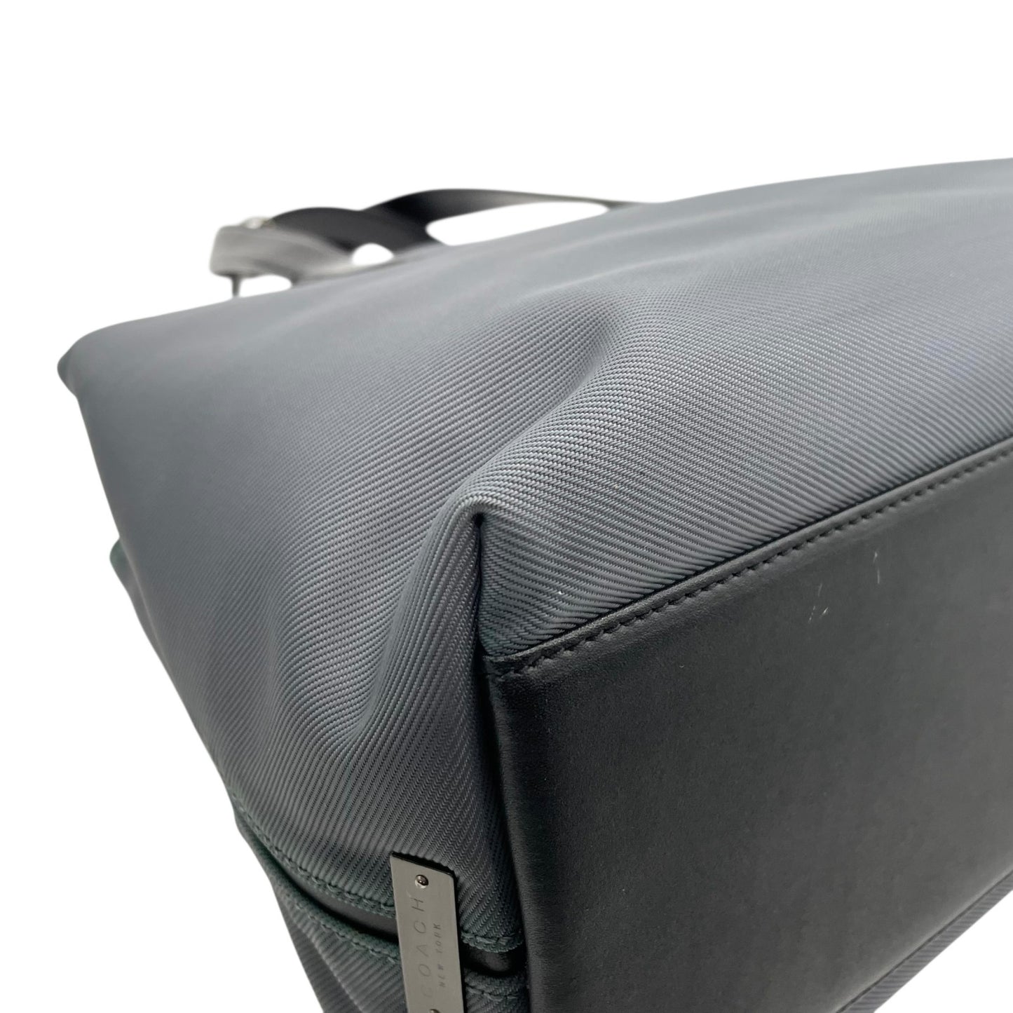 コーチ COACH トートバッグ ショルダーバッグ 7400 ナイロン レザー 灰色 グレー ショルダーストラップ付き 2WAY A4対応 S24