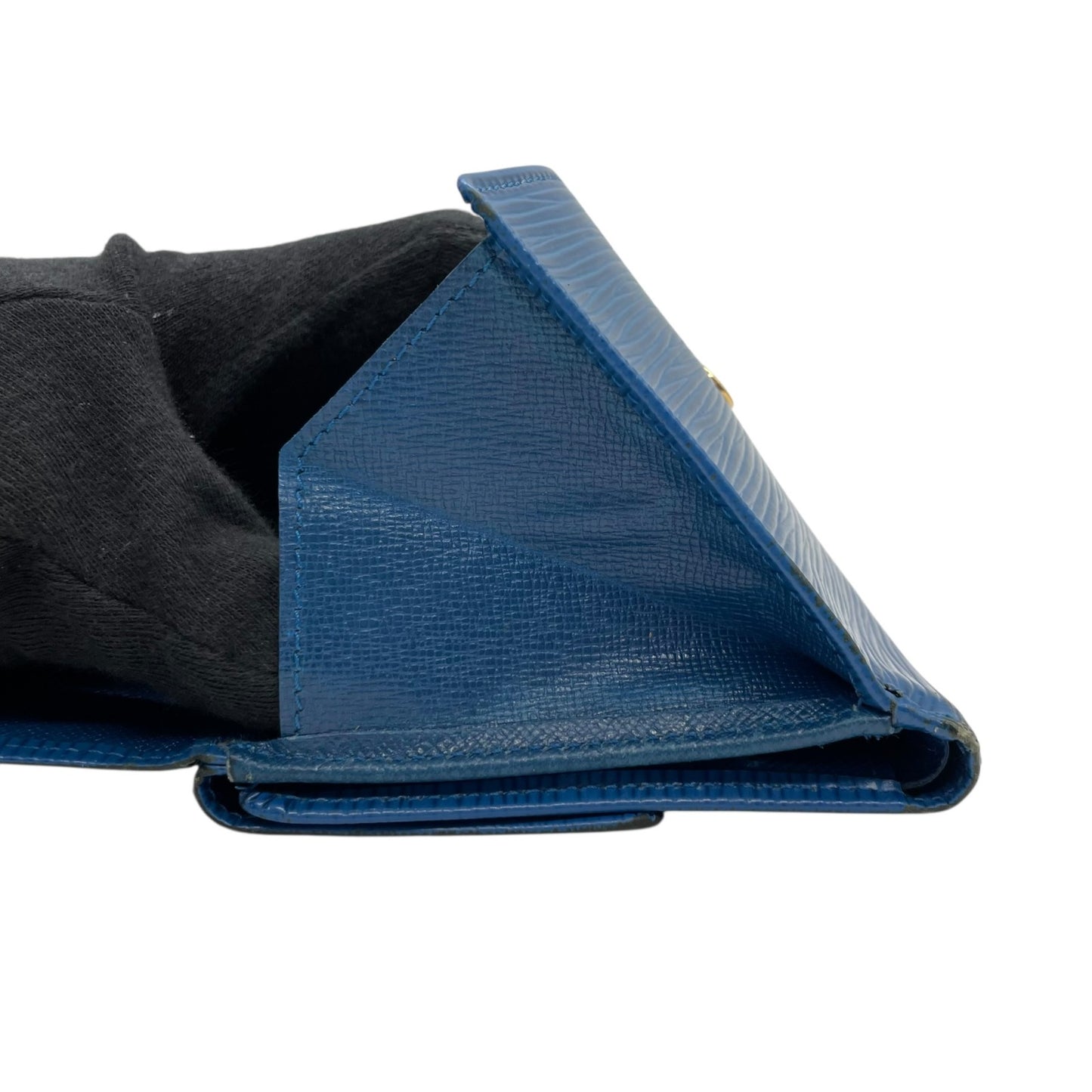 LOUIS VUITTON ルイヴィトン 三つ折り財布 エピ ポルトモネ ビエ カルト クレディ M63485 青 ブルー レザー M4