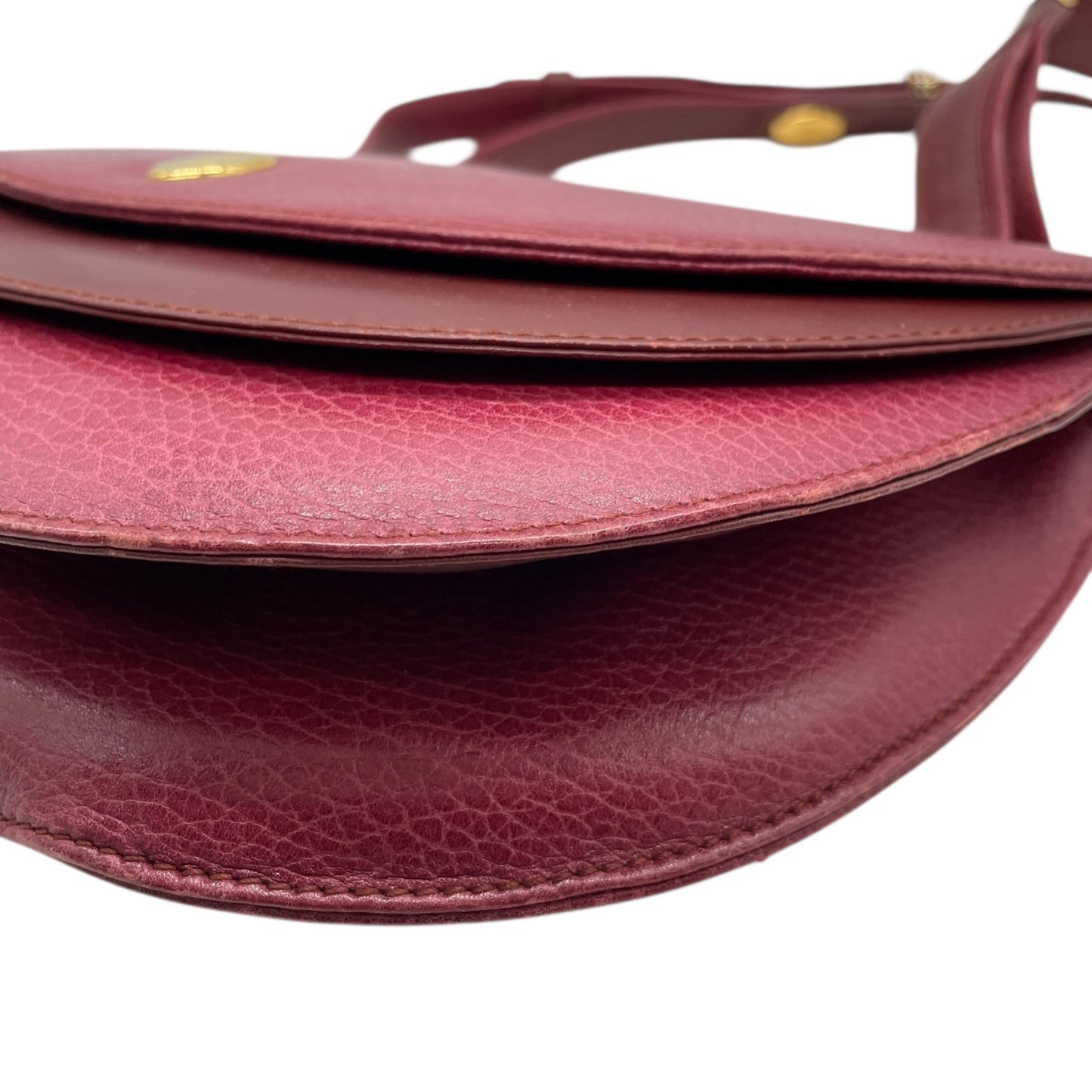 Cartier カルティエ マストライン ショルダーバッグ 赤 ボルドー ワインレッド レザー 本革 ゴールド金具 斜め掛け可 フラップ開閉 2Cモチーフ レディース C6