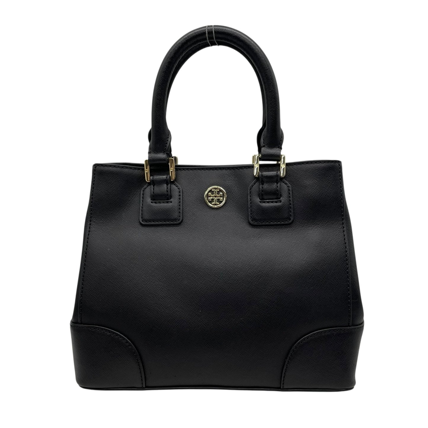 美品 Tory Burch トリーバーチ 2WAY ハンドバッグ ショルダーバッグ 黒 ブラック レザー ロビンソン ゴールド金具 ロゴ 斜め掛け 手提げ レディース ミニバッグ E5