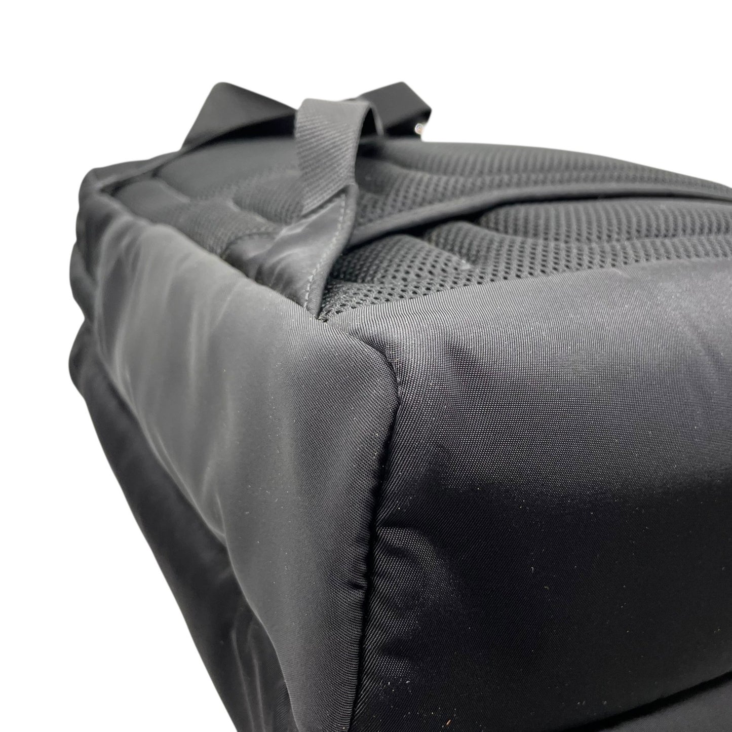 美品 PRADA プラダ リュックサック バッグパック リナイロン トライアングルロゴ 2VZ028 黒 NERO ブラック シルバー金具 メンズ C