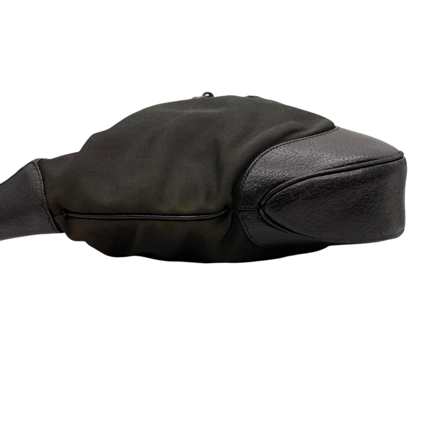 GUCCI グッチ ジャッキー ワンショルダーバッグ カーキ 茶 ブラウン キャンバス レザー シルバー金具 肩掛け可 ホーボー レディース ヴィンテージ B4