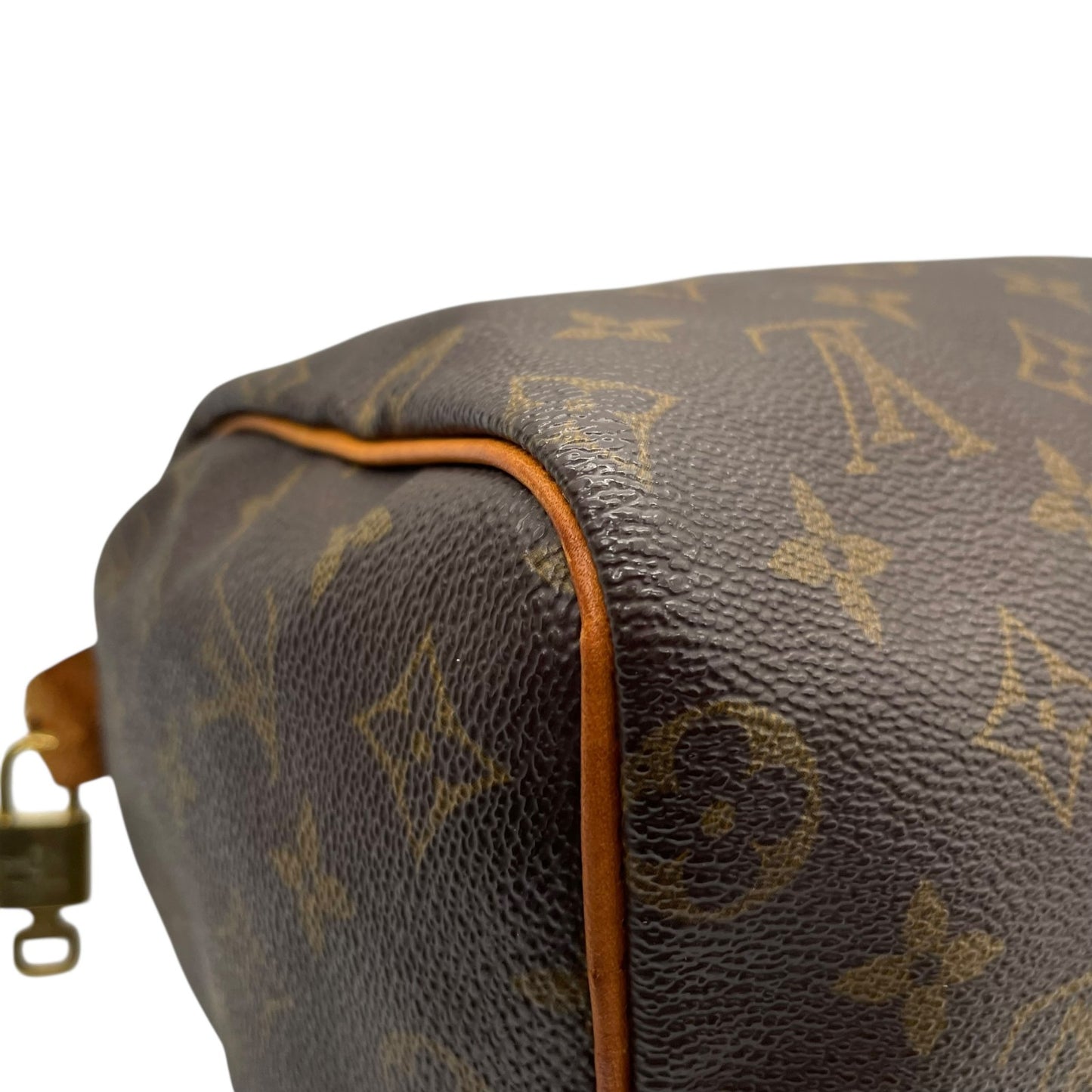 Authentic Louis Vuitton Speedy 25 Monogram Mini Boston Bag Brown Leather M41109