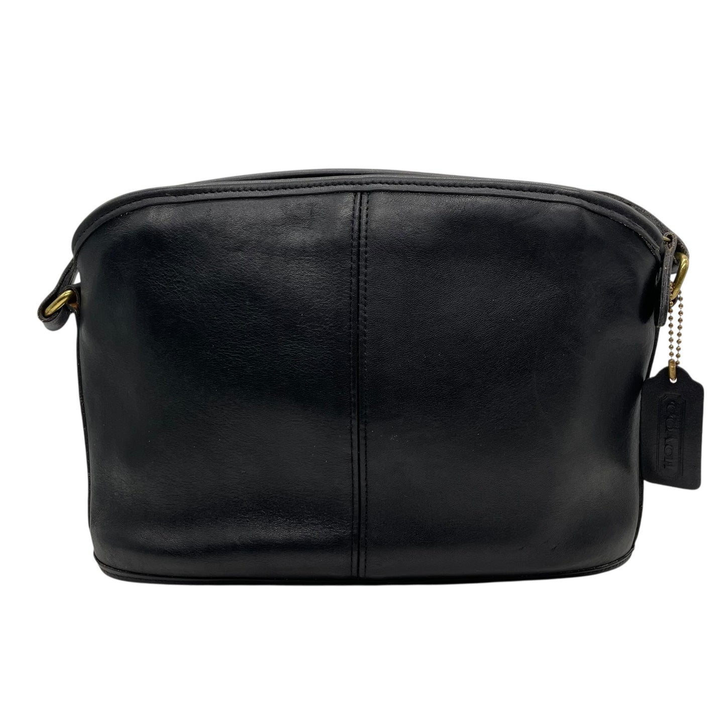 希少 COACH オールドコーチ ヴィンテージ ショルダーバッグ 黒 ブラック 本革 グラブタンレザー USA製 斜め掛け クロスボディ ゴールド金具 9976 レディース U10