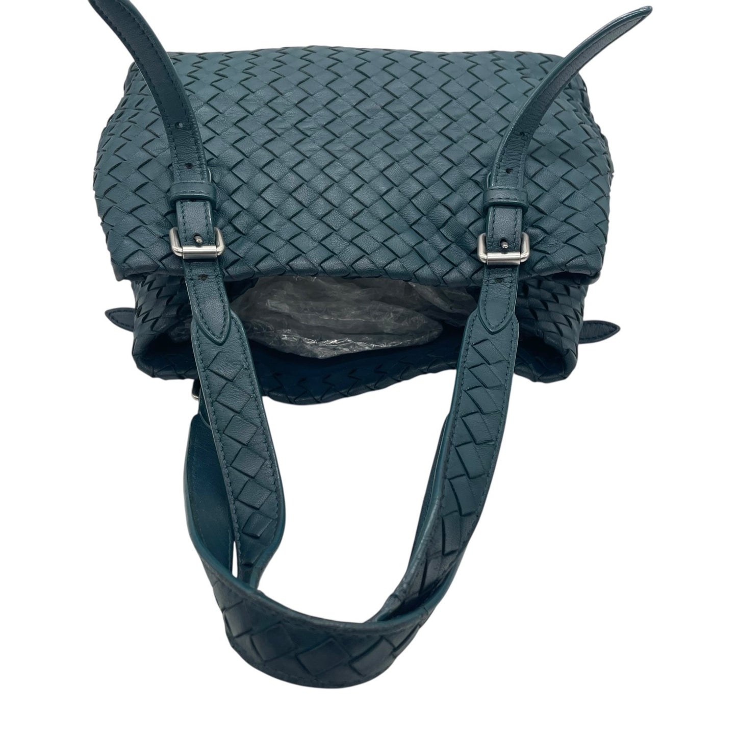 BOTTEGA VENETA ボッテガヴェネタ イントレチャート トートバッグ レザー ダークグリーン 肩掛け可 ハンドバッグ レディース 正規品 D