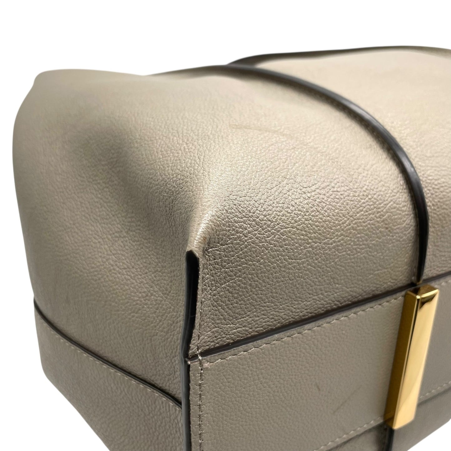 極美品 TOD'S トッズ T タイムレス レザー トートバッグ グレージュ ゴールド金具 ポーチ付き 大容量 肩掛け可 レディース 正規品 D