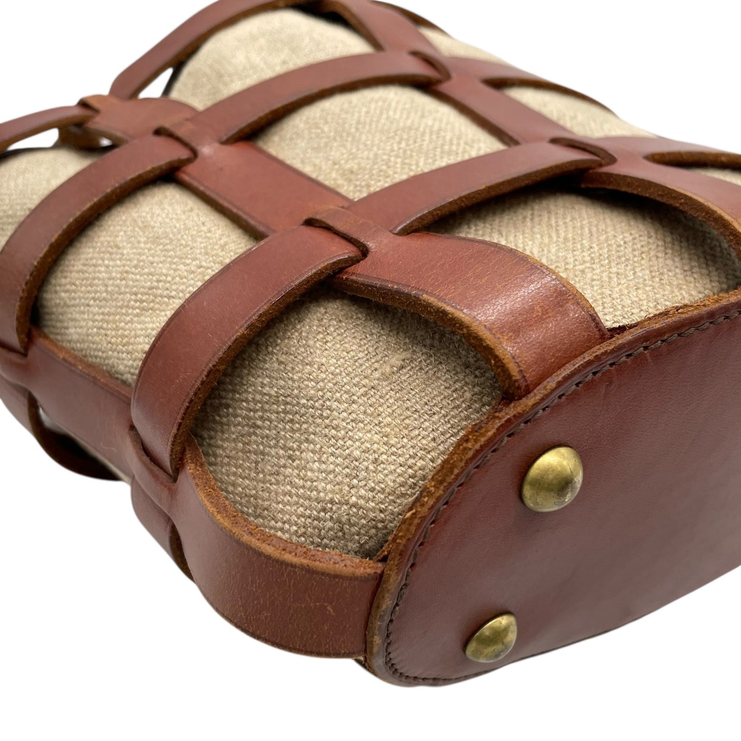 ジャストカンパーニュ Just Campagne バッグ ハンドバッグ トートバッグ レディース コットン 綿 キャンバス レザー ベージュ 巾着型 肩掛け ワンショルダー 定番 VALLEE SET truffe K1