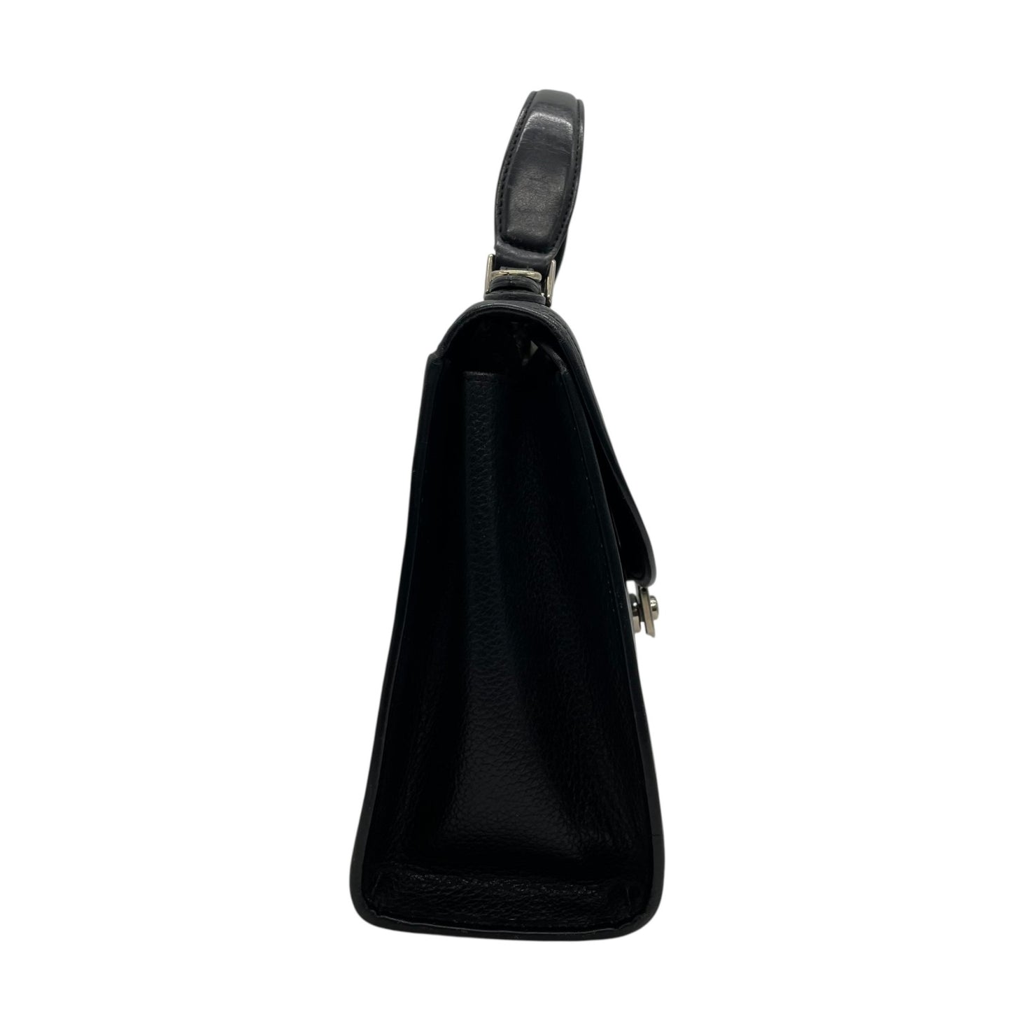 美品 BURBERRYS バーバリーズ フォーマル 2WAY ハンドバッグ ショルダーバッグ シボ革 レザー ブラック シルバー金具 ノバチェック シャドーホース ヴィンテージ C5