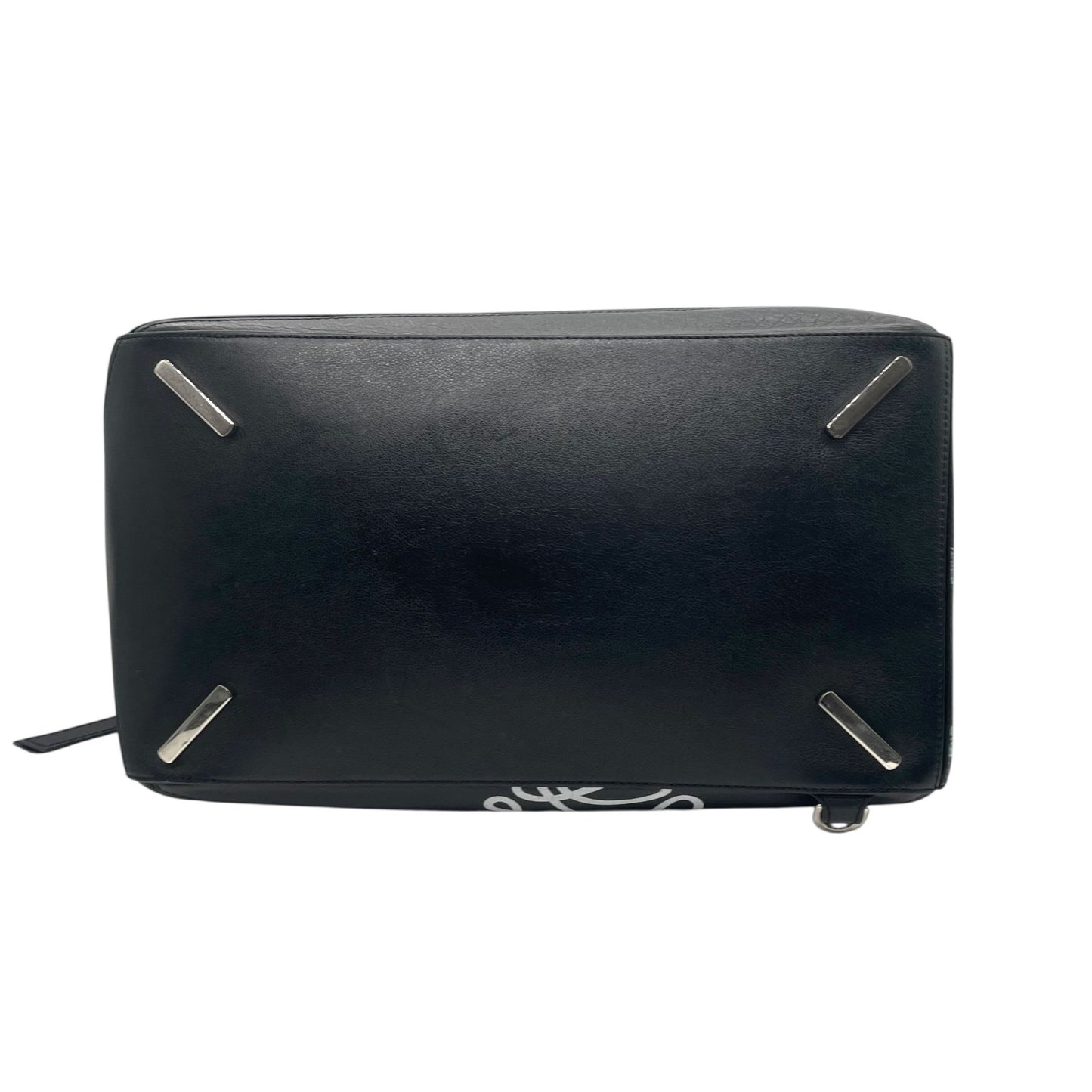 限定品 希少 極美品 LOEWE ロエベ パズルバッグ ラージ ミニボストン スタッズ アナグラム ロゴ チェーン ブラック 黒 マルチカラー メンズ レディース D