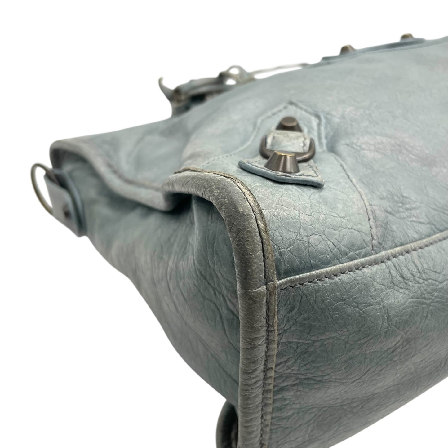バレンシアガ BALENCIAGA ザ・シティ The City ハンドバッグ 2WAY ショルダーバッグ グレー レザー ヴィンテージ C7