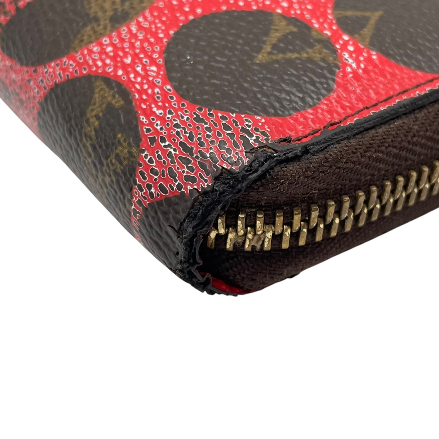 廃盤品 希少 LOUIS VUITTON ルイヴィトン ジッピーウォレット 草間彌生 パンプキンドット モノグラム ブラウン ルージュ 長財布 ラウンドファスナー 限定 廃盤 M60450 レディース w5