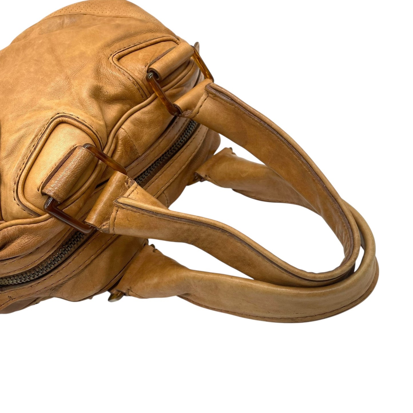 ディーゼル DIESEL ボストンバッグ レザー ブラウン 茶色 ロゴ型押し ヴィンテージ Y2K 00s vintage S84