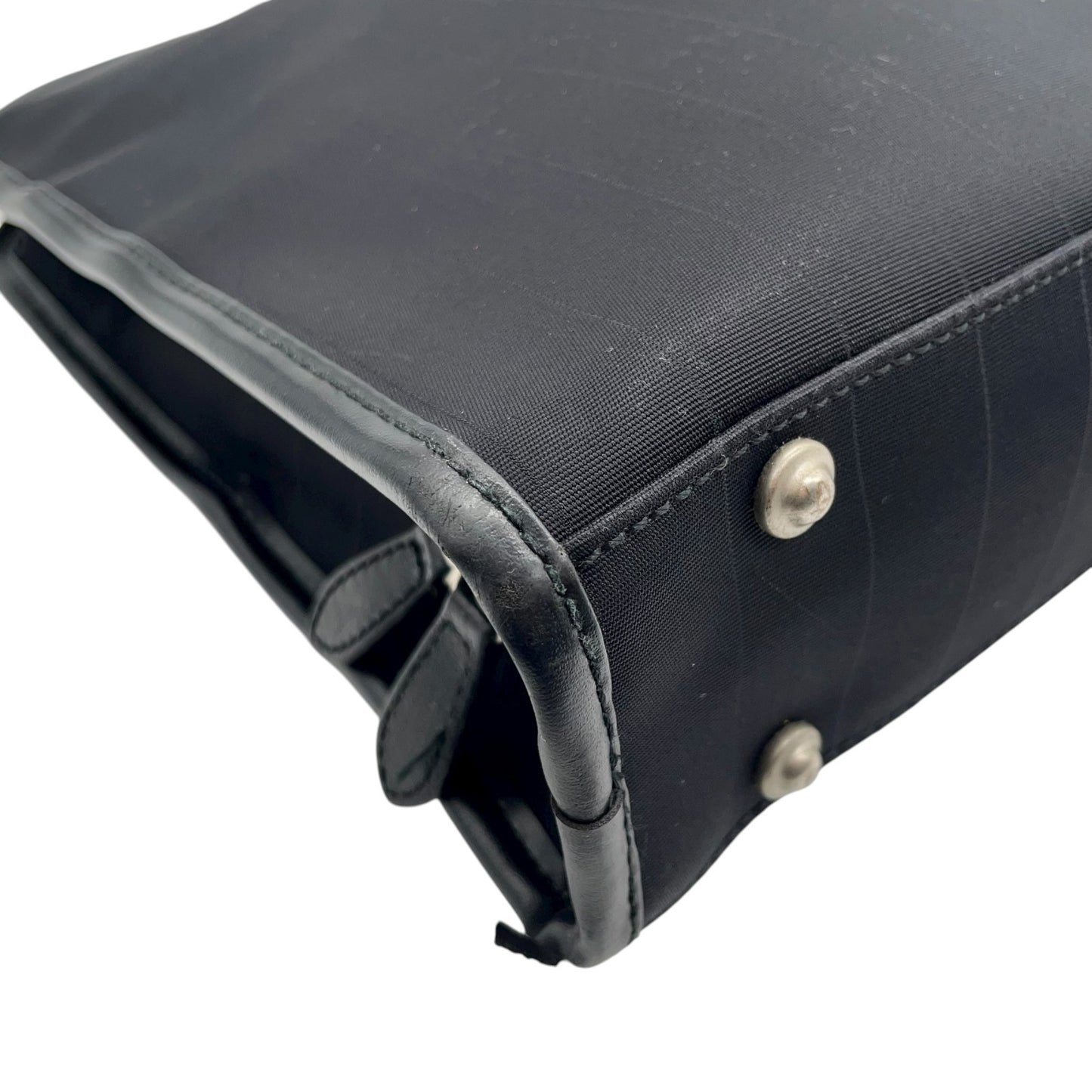 ポールスミス Paul Smith ビジネスバッグ ブリーフケース ナイロン×レザー 黒 ブラック マルチストライプ メンズ S14