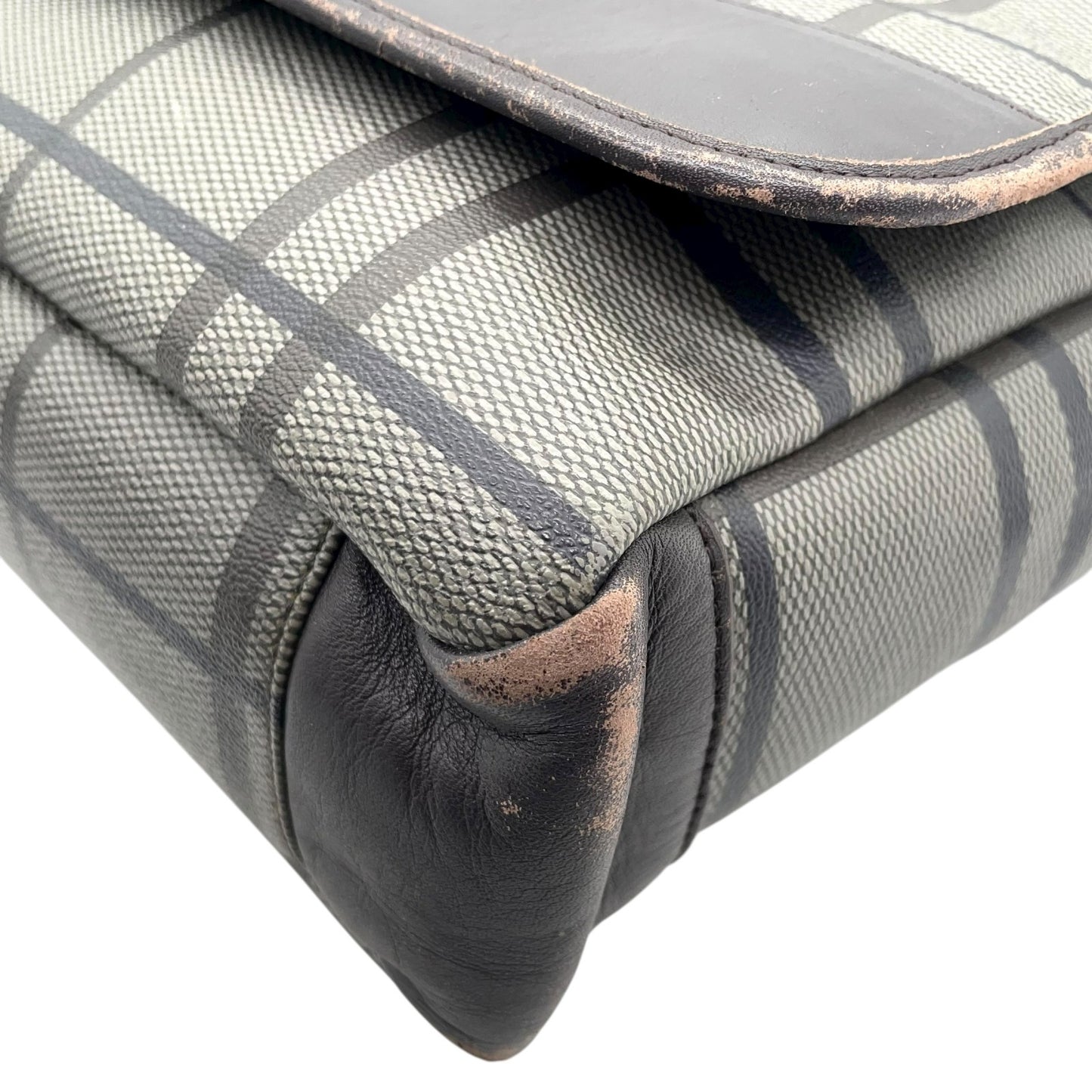 コーチ COACH メッセンジャーバッグ ショルダーバッグ チェック柄 グレー 黒 ブラック A4収納可 ヴィンテージ U2