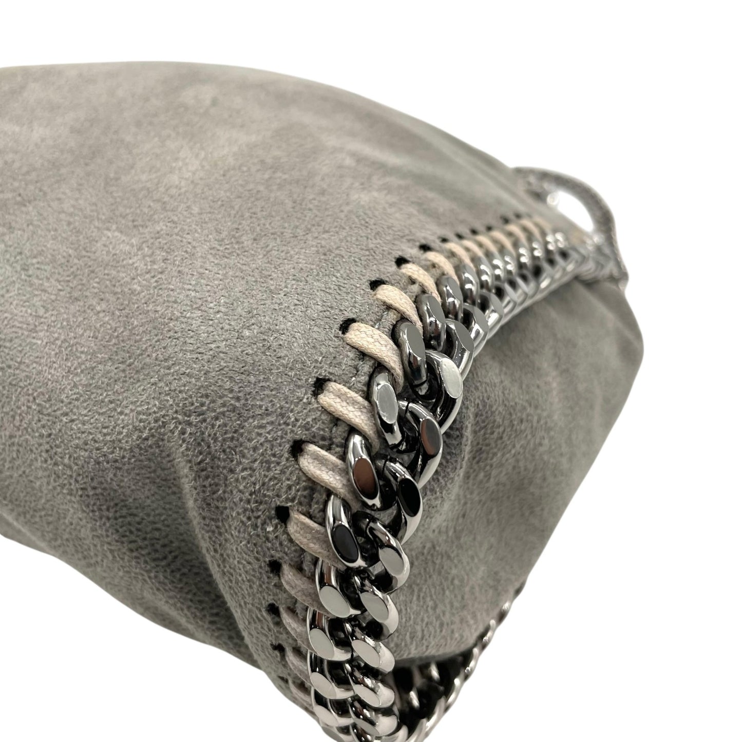 美品 ステラマッカートニー STELLA McCARTNEY ファラベラ 2way ハンドバッグ ショルダーバッグ グレー チェーンショルダー 斜め掛け可 シルバー金具 レディース K10