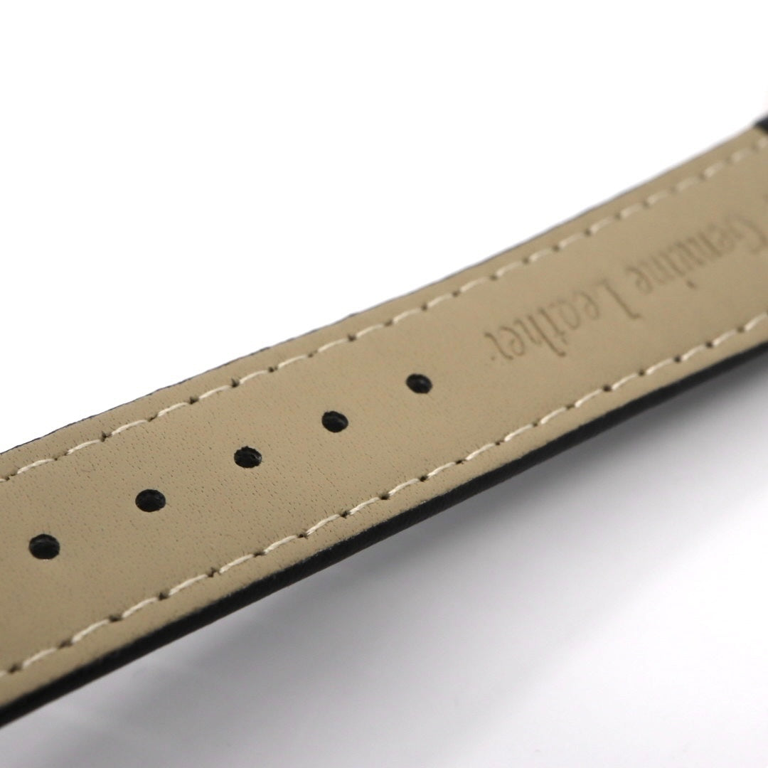 極美品 電池交換済 スワロフスキー 腕時計 5045371 レディース クオーツ ゴールド ブラックレザーベルト クリスタル アナログ ドレスウォッチ エレガント ラグジュアリー スワンロゴ スイス製 クリーニング済み G3