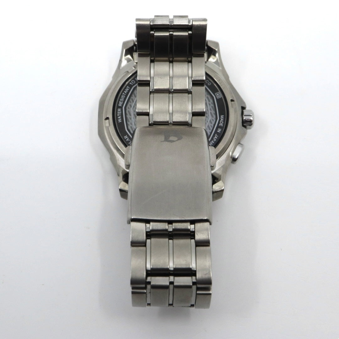 【稼働品／クリーニング済】セイコー SEIKO ブライツ 7B22-0AC0 腕時計 メンズウォッチ ソーラー電波 チタン ブラック文字盤 シルバー デイト アナログ ビジネスシーン カジュアル 軽量モデル G3