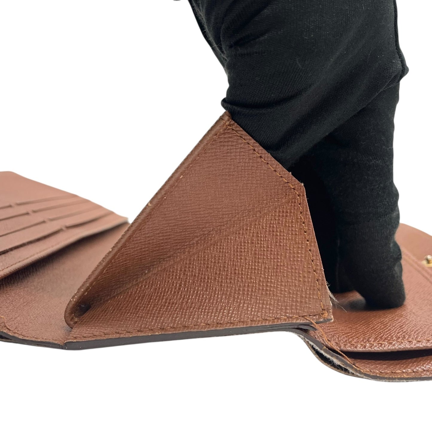 ルイ・ヴィトン LOUIS VUITTON LV モノグラム ポルトトレゾール インターナショナル M61215 長財布 茶色 ブラウン レザー 金金具 ゴールド シリアル刻印 W1