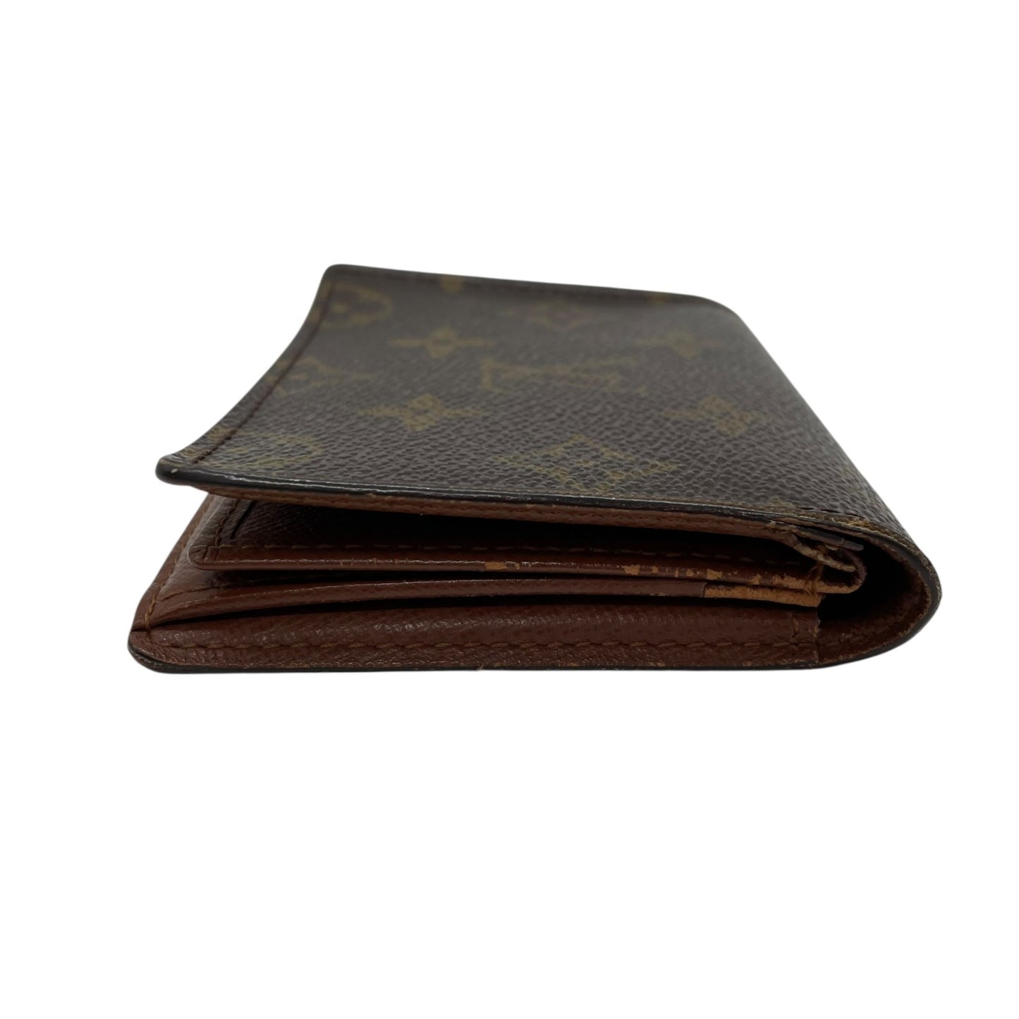 ルイ・ヴィトン Louis Vuitton ジャポン サンガプール M60530 モノグラムキャンバス 二つ折り カードケース パスケース 名刺入れ ブラウン PVC×レザー ゴールド金具 メンズ レディース M5