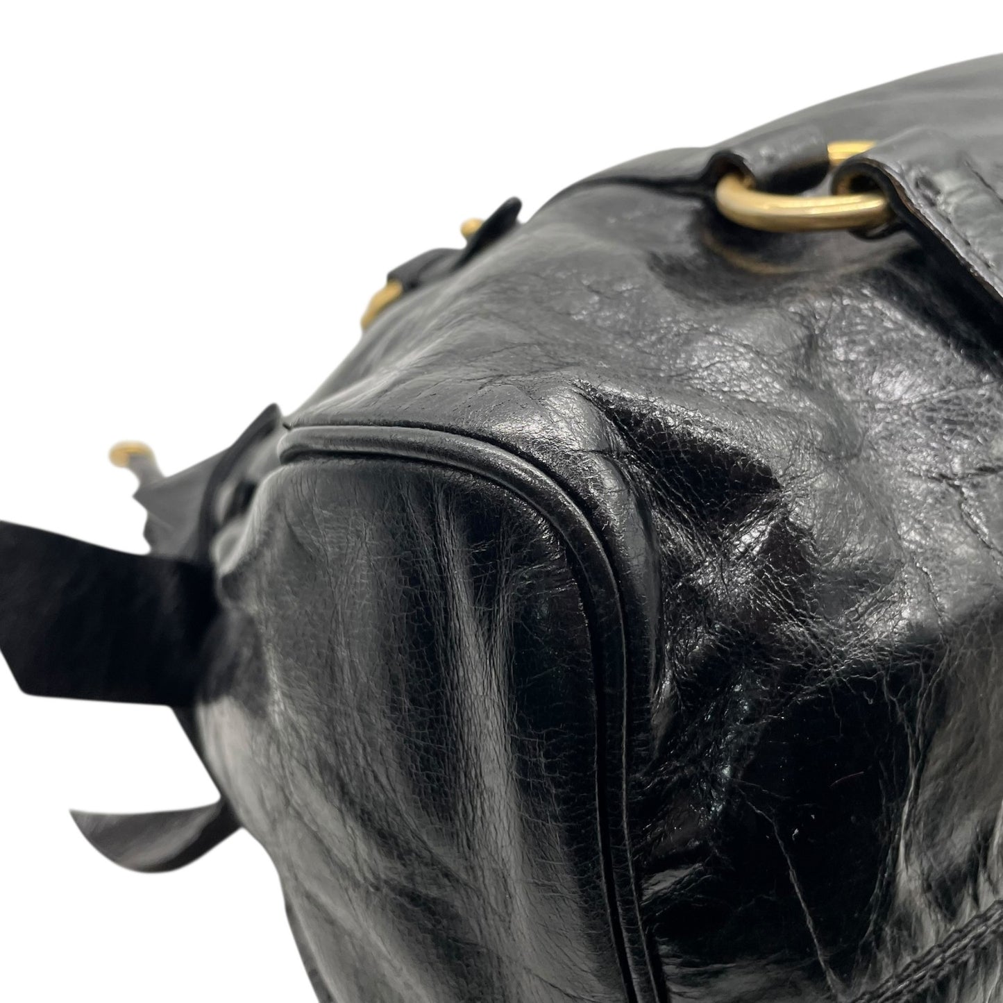 MIUMIU ミュウミュウ ハンドバッグ レザー ブラック【中古】 レディース