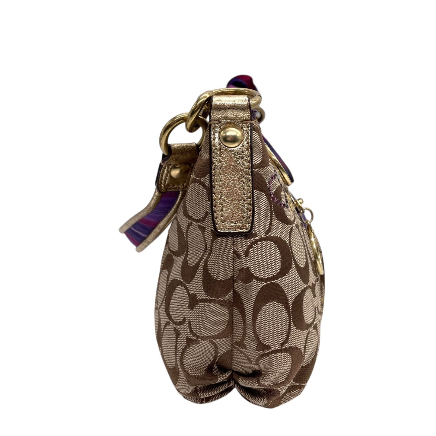 COACH コーチ 15880 ポピー Y2K 00s vintage 2way シグネチャー ハンドバッグ ショルダーバッグ スカーフチャーム 総柄 キャンバス s91