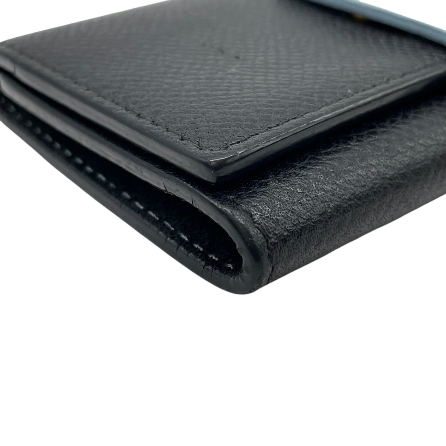 美品 CELINE セリーヌ 6連キーケース 黒 ブラック 水色 ブルー バイカラー レザー 本革 ゴールド金具 フィービー期 M2