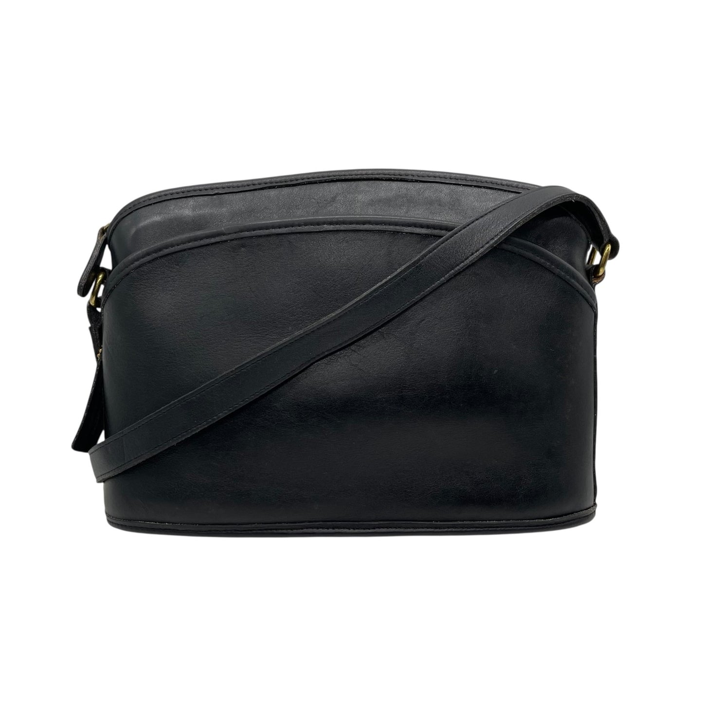 希少 COACH オールドコーチ ヴィンテージ ショルダーバッグ 黒 ブラック 本革 グラブタンレザー USA製 斜め掛け クロスボディ ゴールド金具 9976 レディース U10