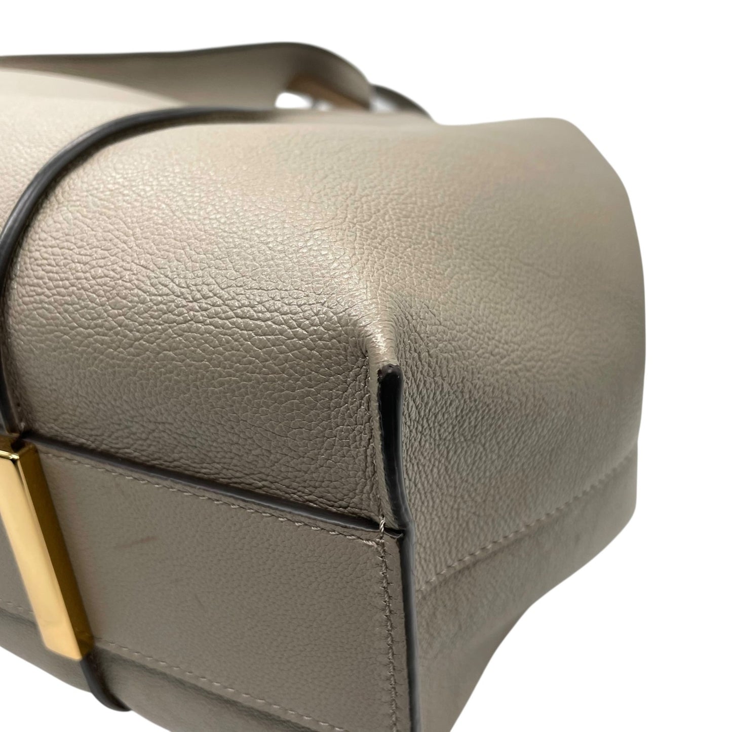 極美品 TOD'S トッズ T タイムレス レザー トートバッグ グレージュ ゴールド金具 ポーチ付き 大容量 肩掛け可 レディース 正規品 D