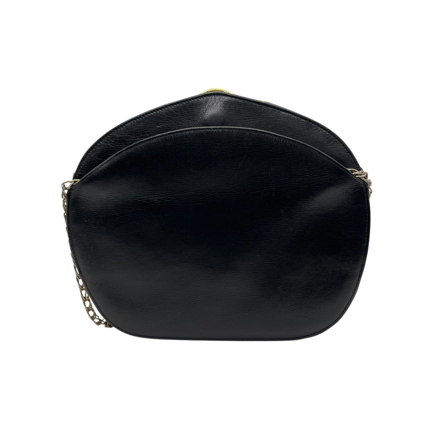 希少 ヴィンテージ Cartier カルティエ サファイアライン チェーンショルダーバッグ 黒 ブラック レザー ゴールドチェーン クロスボディ ダブルチェーン 完売 人気 K10