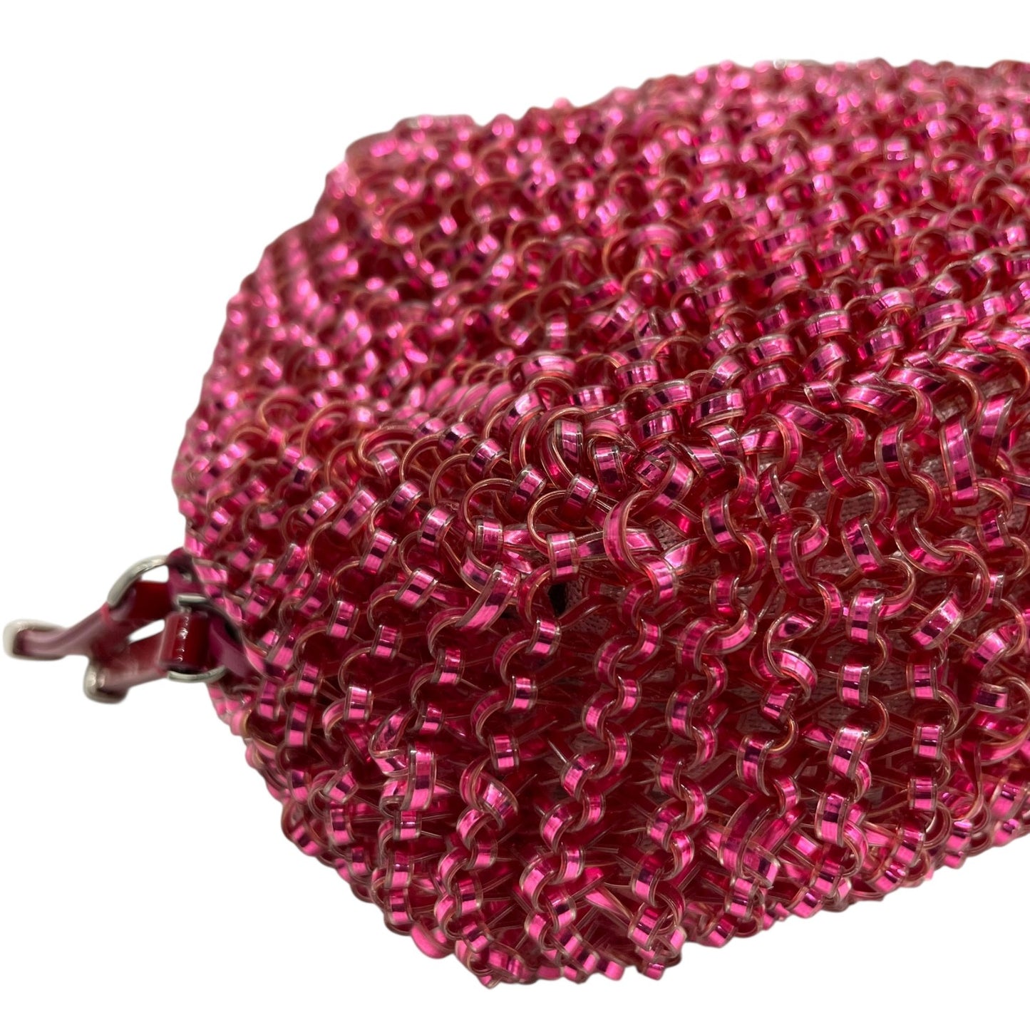 国内タイトル 美品 ANTEPRIMA アンテプリマ カルツォーネ 2WAY ハンドバッグ ワイヤーバッグ ピンク ショルダーバッグ チェーンショルダー クロスボディ シルバー金具 D4