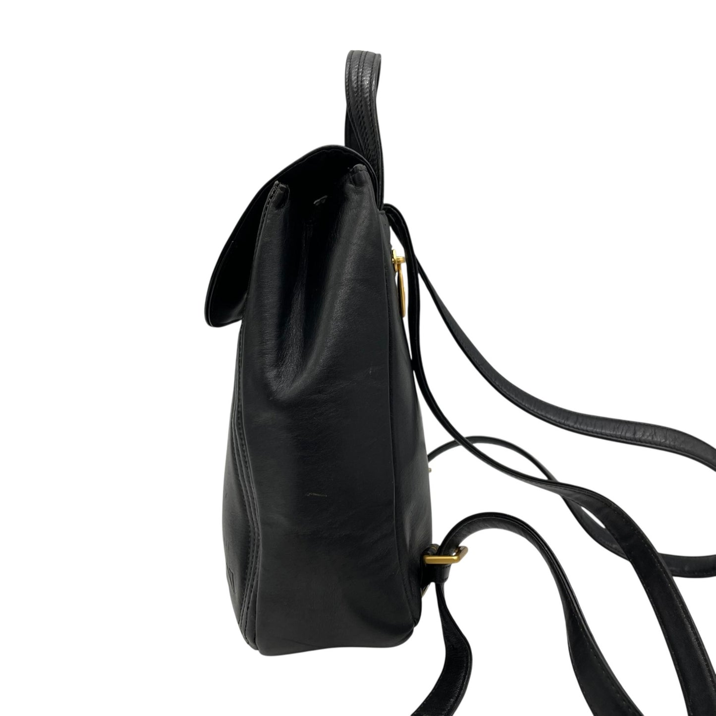 VALENTINO GARAVANI ヴァレンティノ ガラヴァーニ リュックサック バックパック フラップ付き 本革 レザー ブラック ロゴ メンズ レディース K5