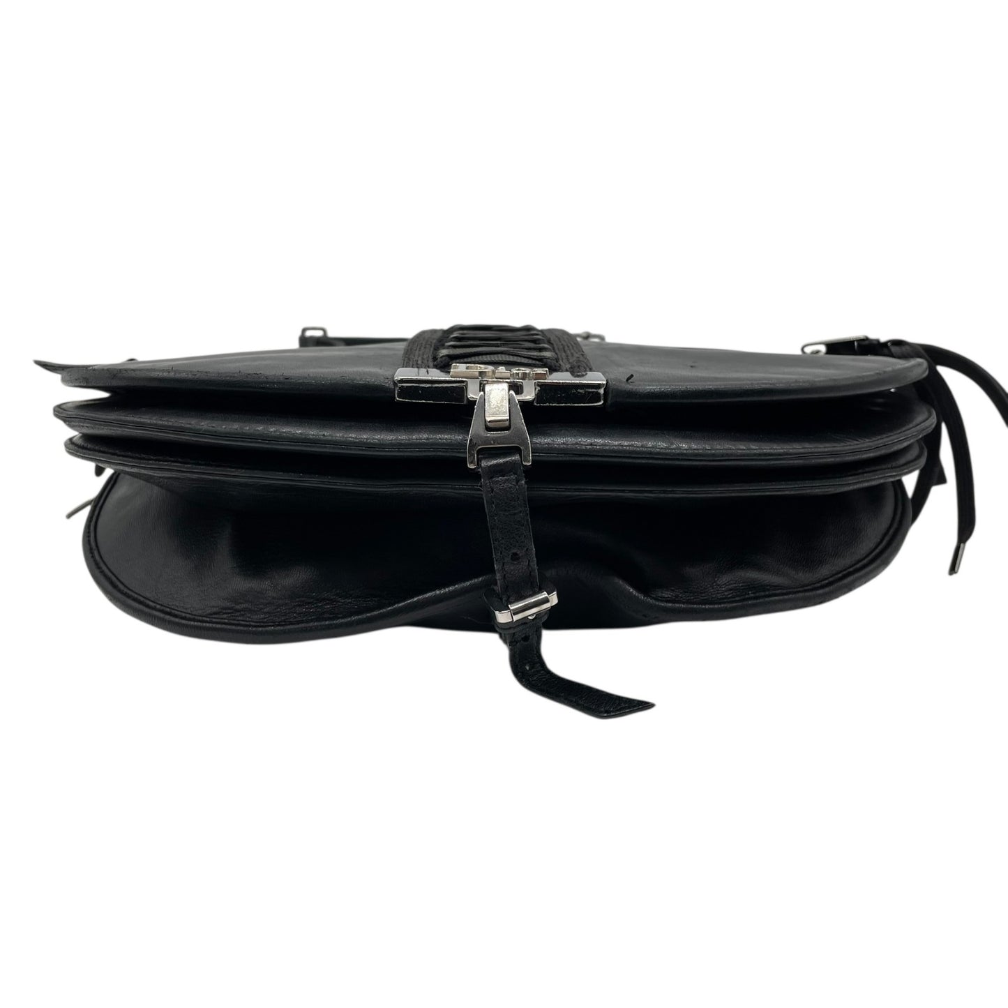 Christian Dior クリスチャンディオール ショルダーバッグ レザー ブラック【中古】 レディース