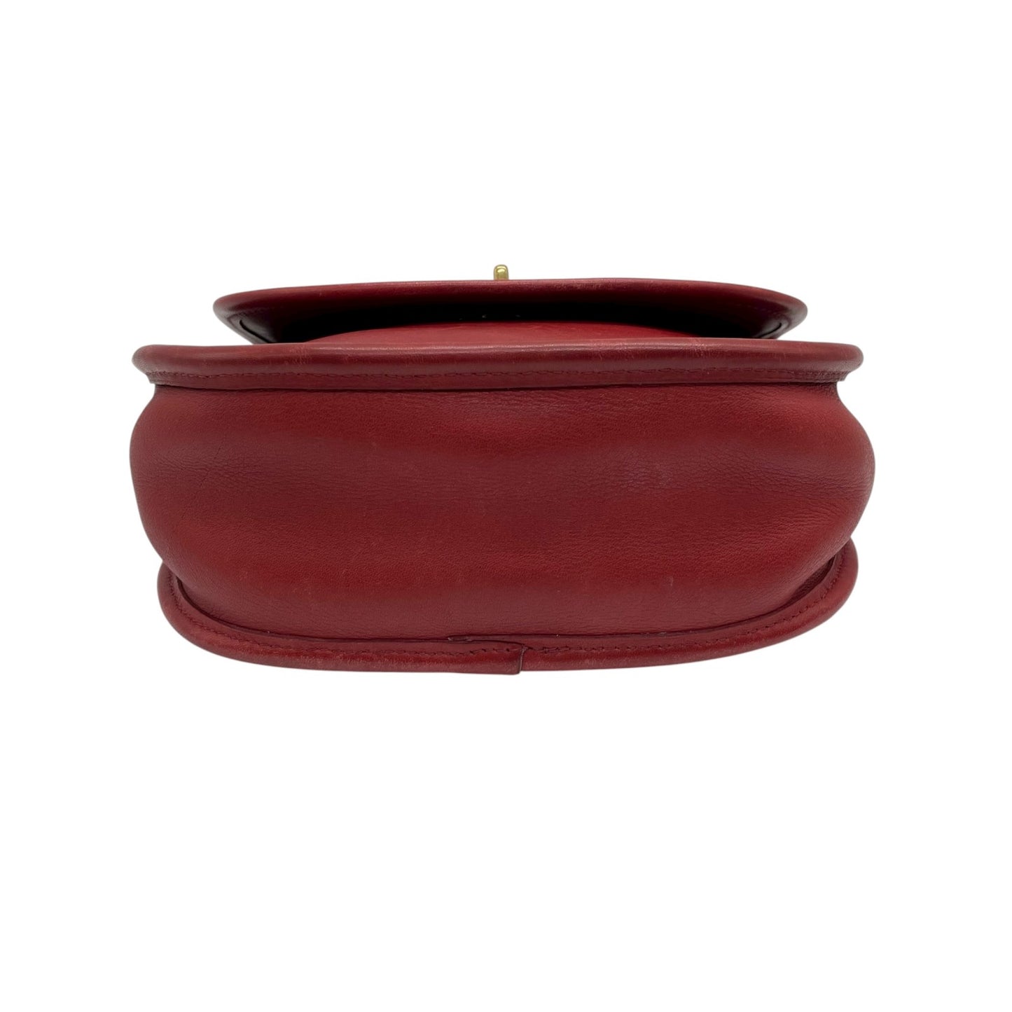 希少 COACH コーチ ショルダーバッグ ターンロック レザー 2WAY ハンドバッグ レッド 赤 S90 オールドコーチ グラブタンレザー vintage