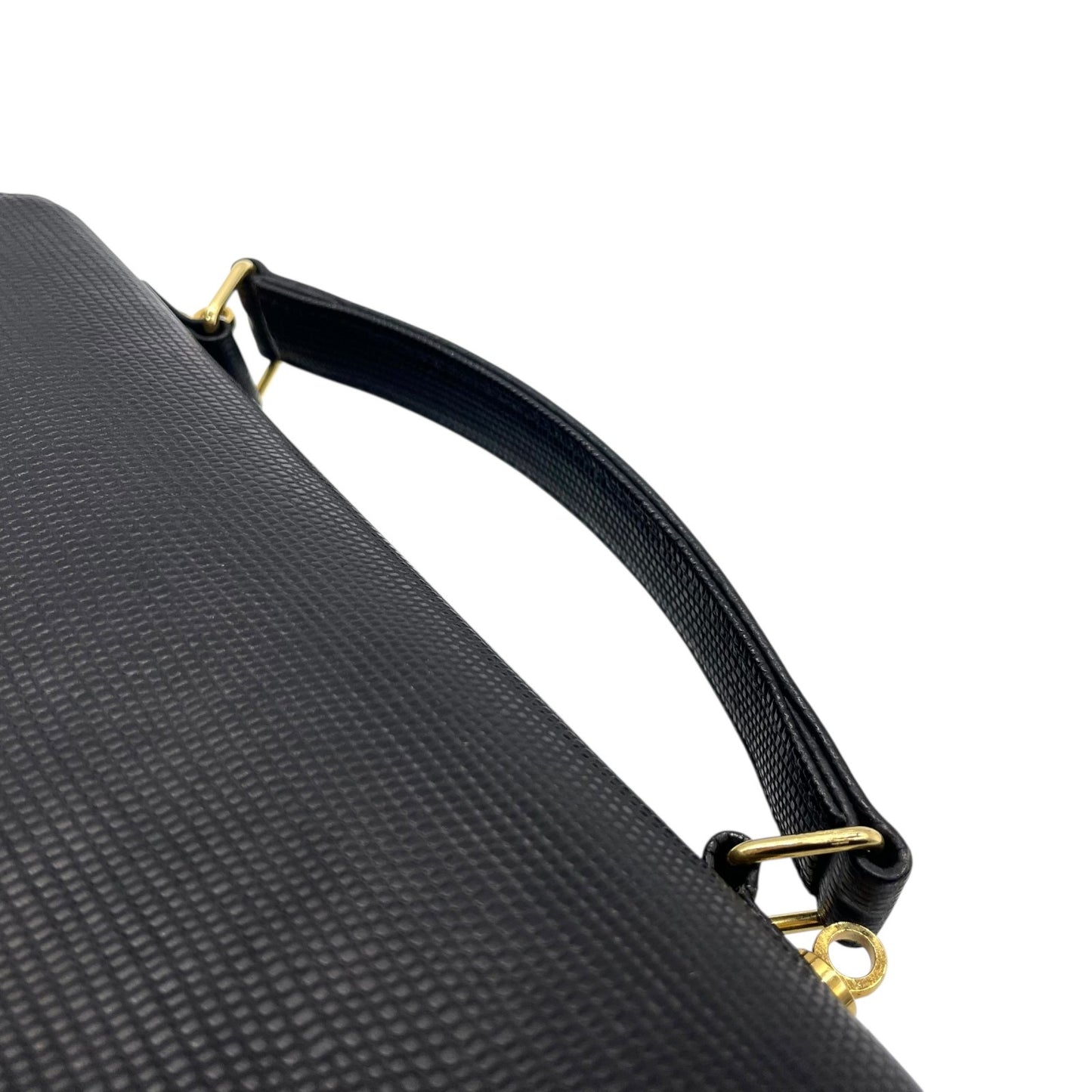 ソニアリキエル SONIA RYKIEL 型押し レザー ハンドバッグ ショルダーバッグ 2WAY 黒 ブラック 金金具 ゴールド金具 フォーマル S51