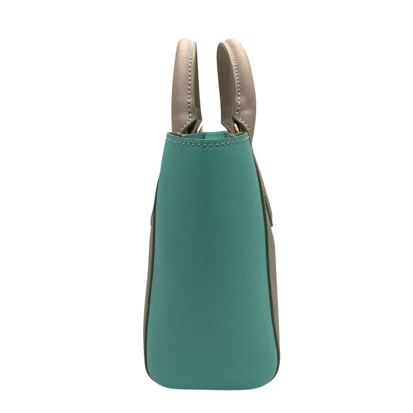 美品 ジルスチュアート JILLSTUART トートバッグ ショルダーバッグ 肩掛け 2WAY バイカラー ゴールド ポーチ付き ベージュ×ミントグリーン D2